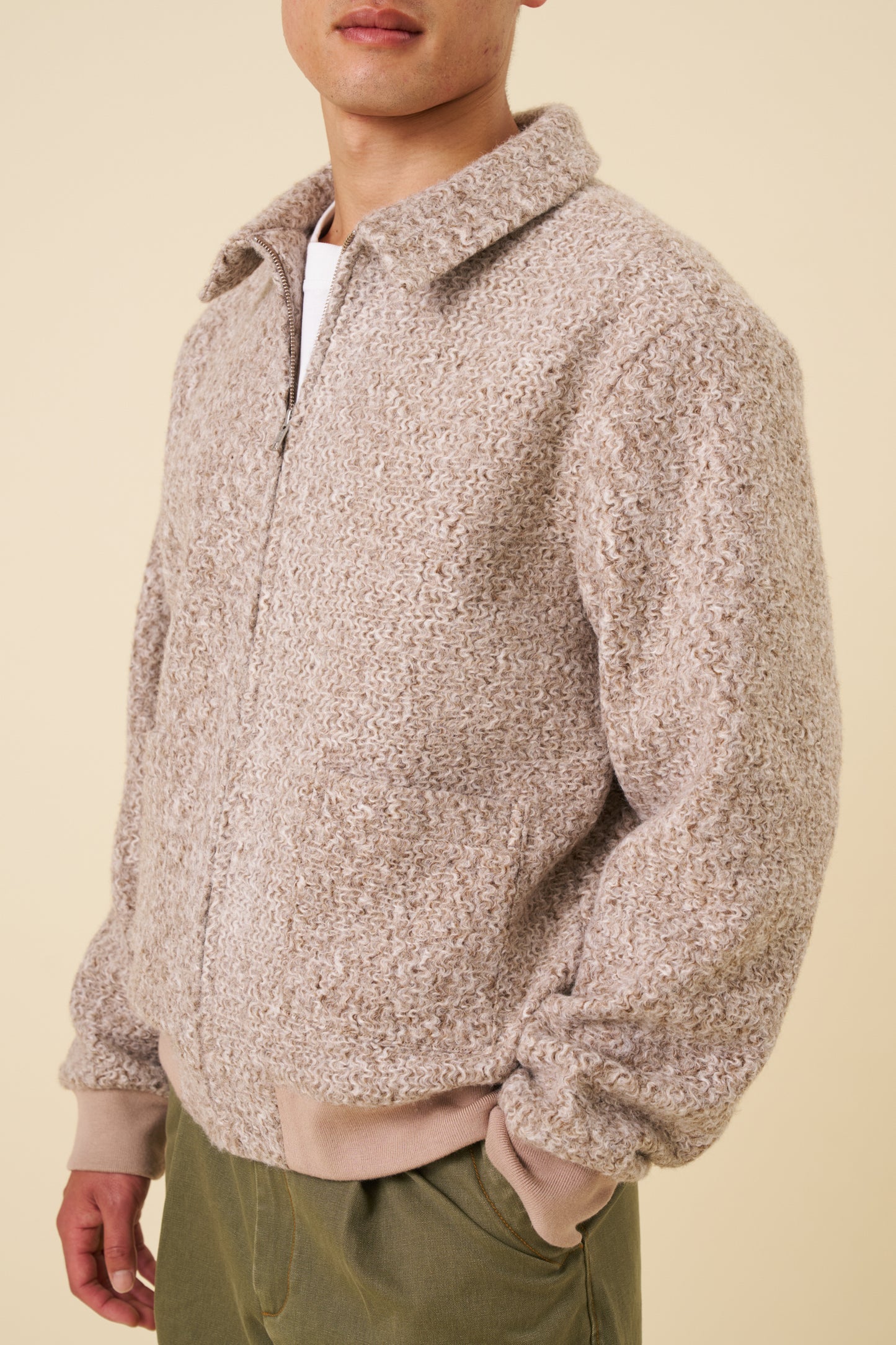 OATMEAL TEXTURED CLOUD JACKET