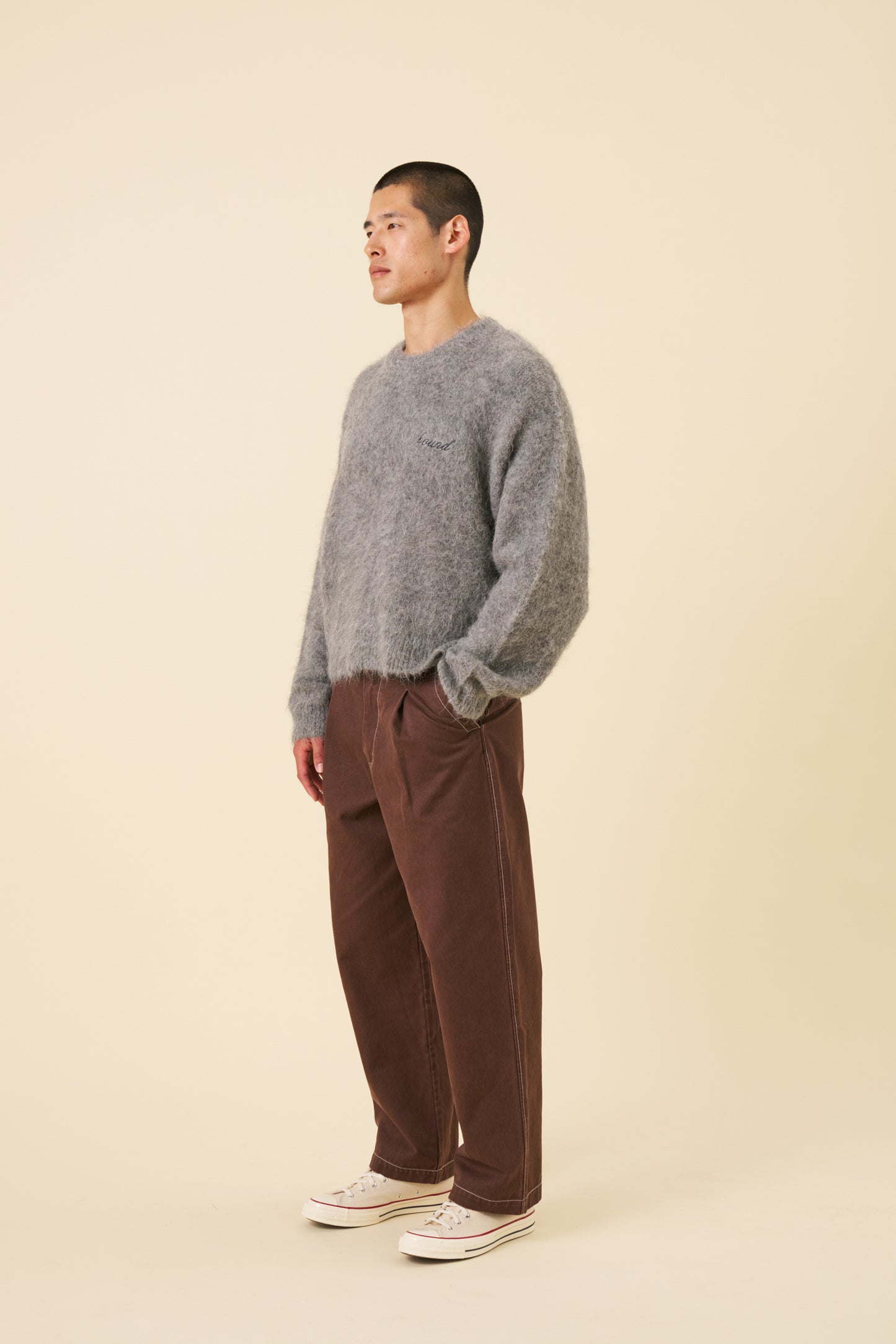 HEAVY CANVAS WORKWEAR TROUSER - BROWN