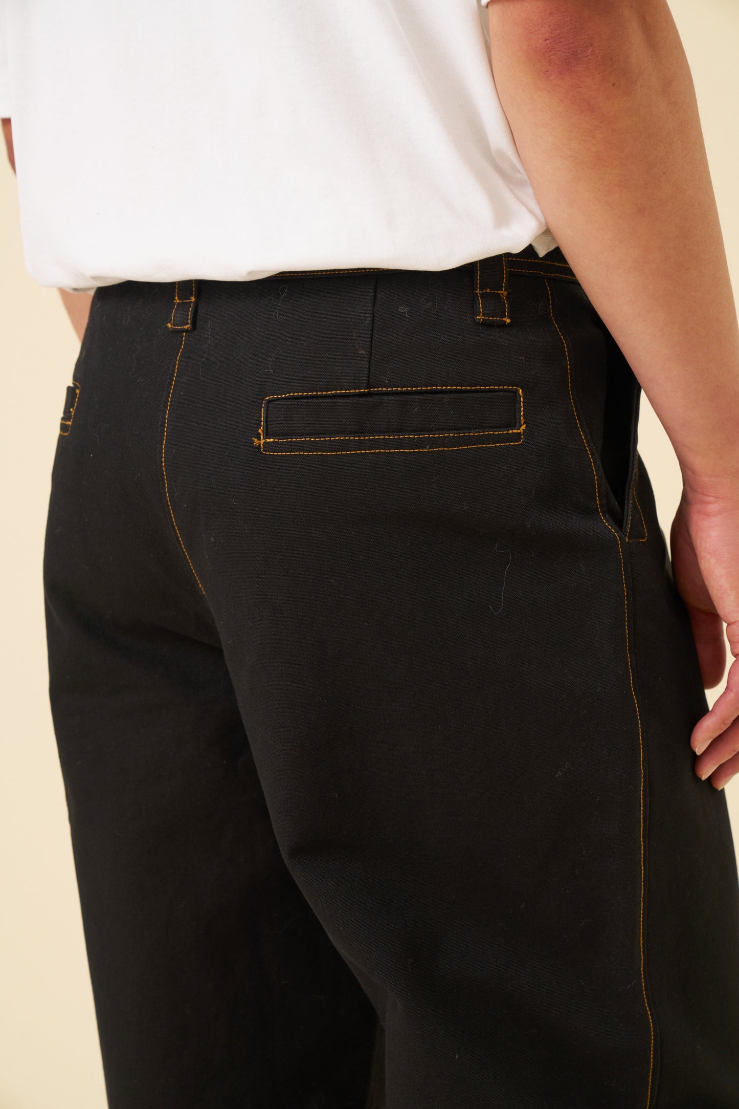 HEAVY CANVAS WORKWEAR TROUSER - BLACK