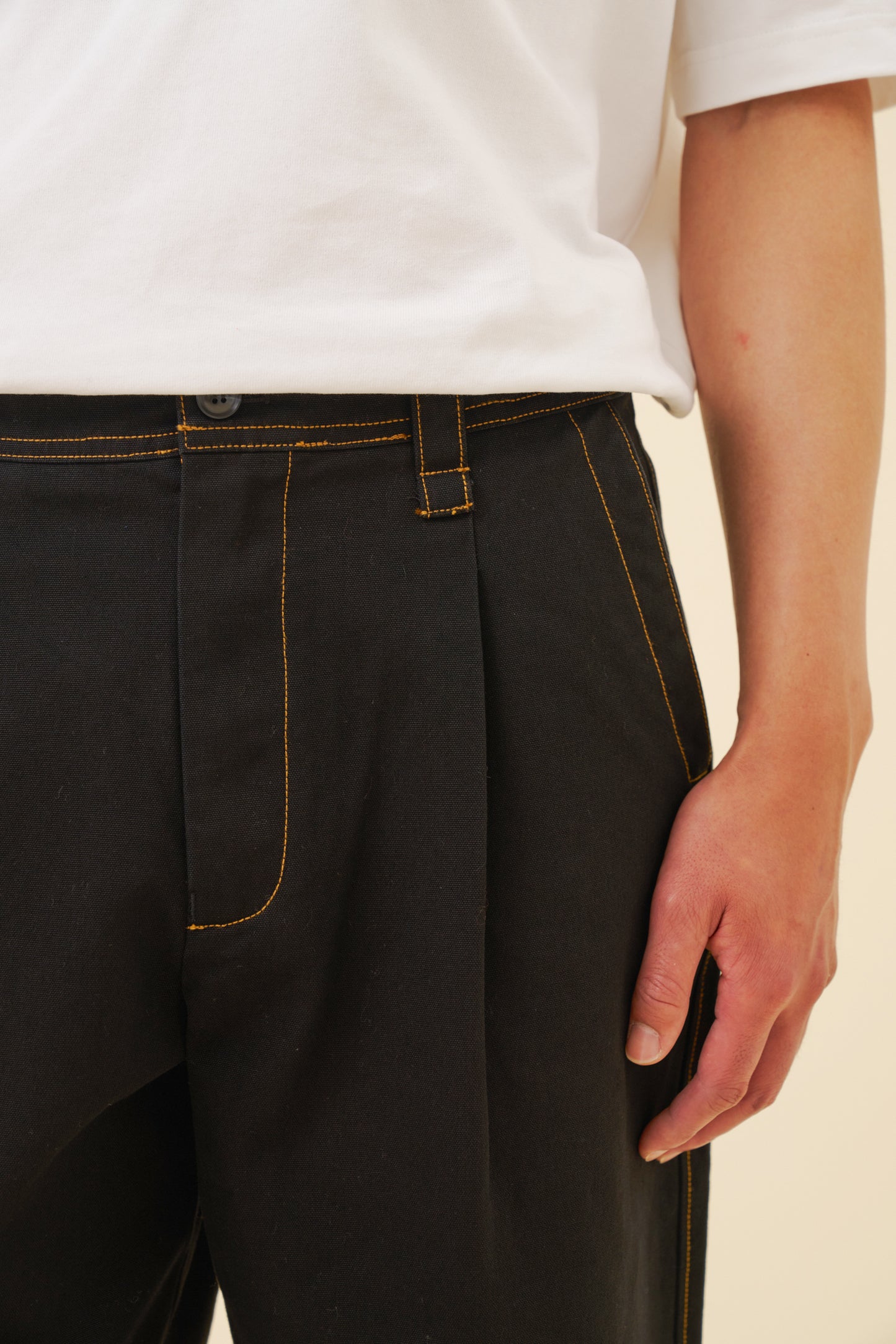 HEAVY CANVAS WORKWEAR TROUSER - BLACK