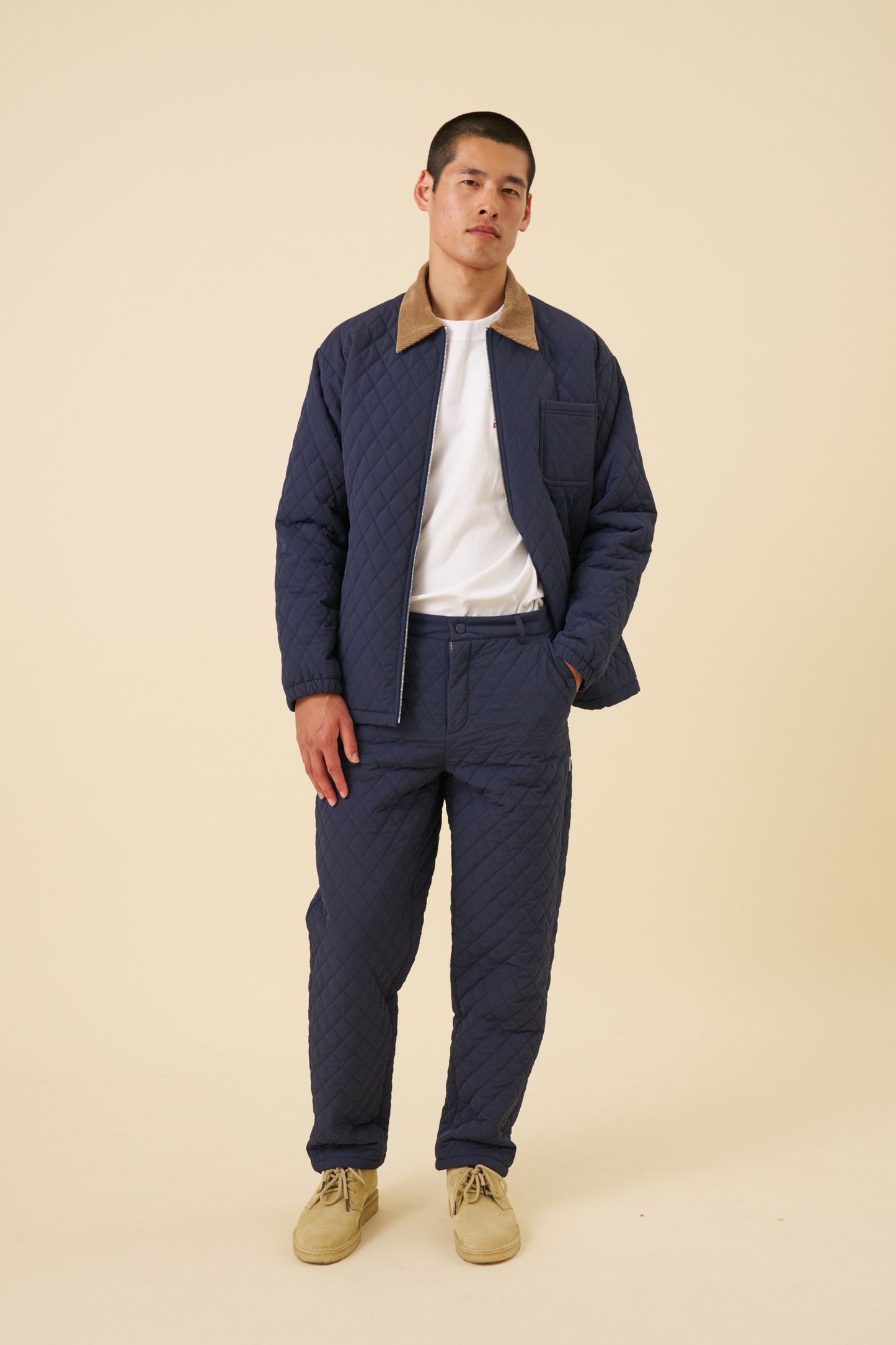 QUILTED NAVY JACKET
