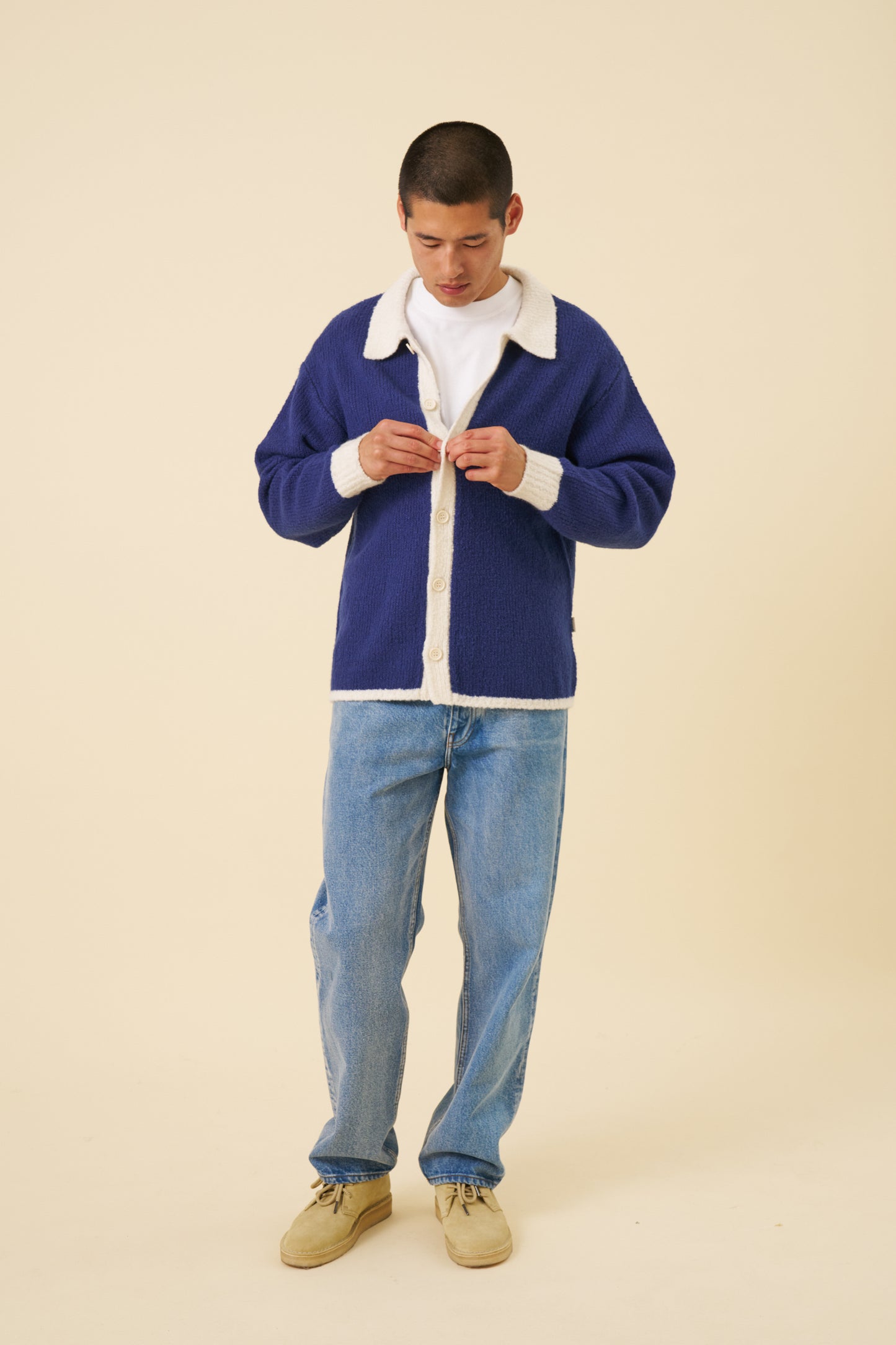 OXFORD WOOL BUTTON UP KNIT