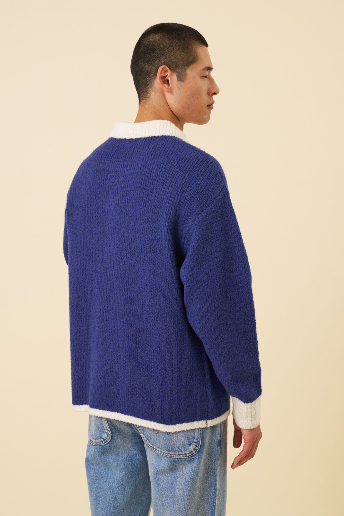 OXFORD WOOL BUTTON UP KNIT
