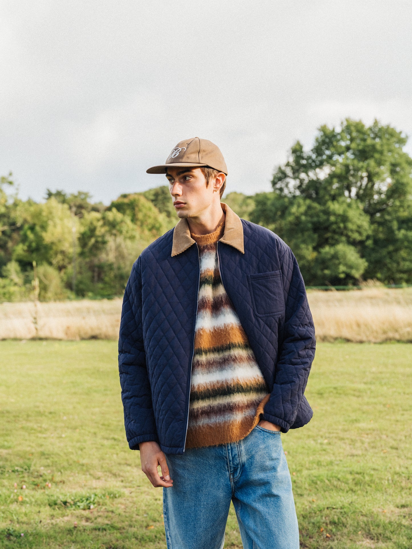 QUILTED NAVY JACKET