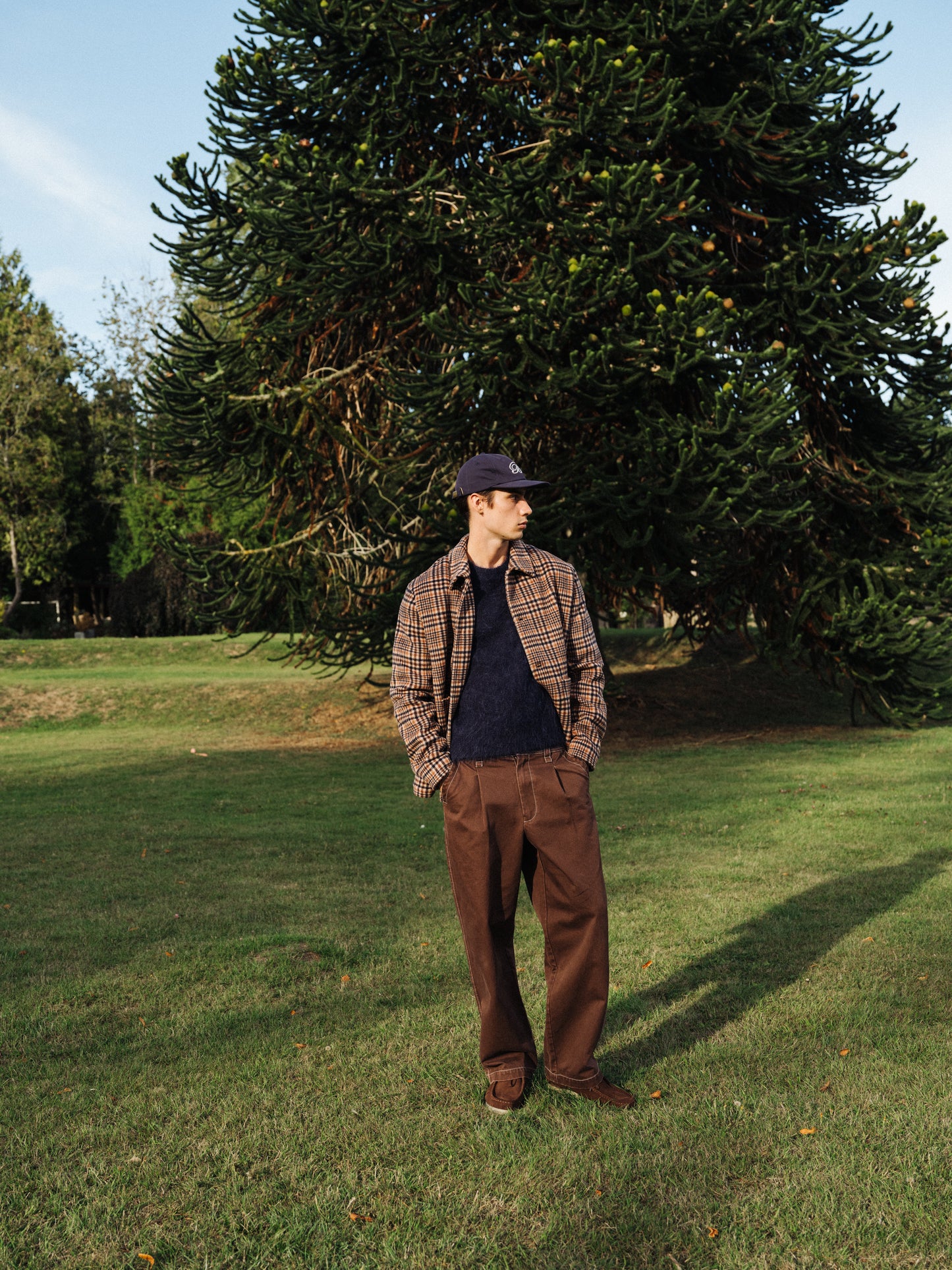 BARTON CHECK WOOL BUTTON JACKET