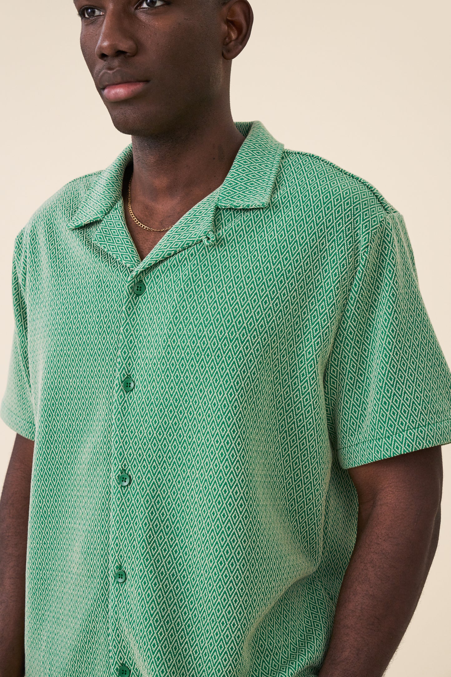 KELLY GREEN DIAMOND CUBAN SS SHIRT