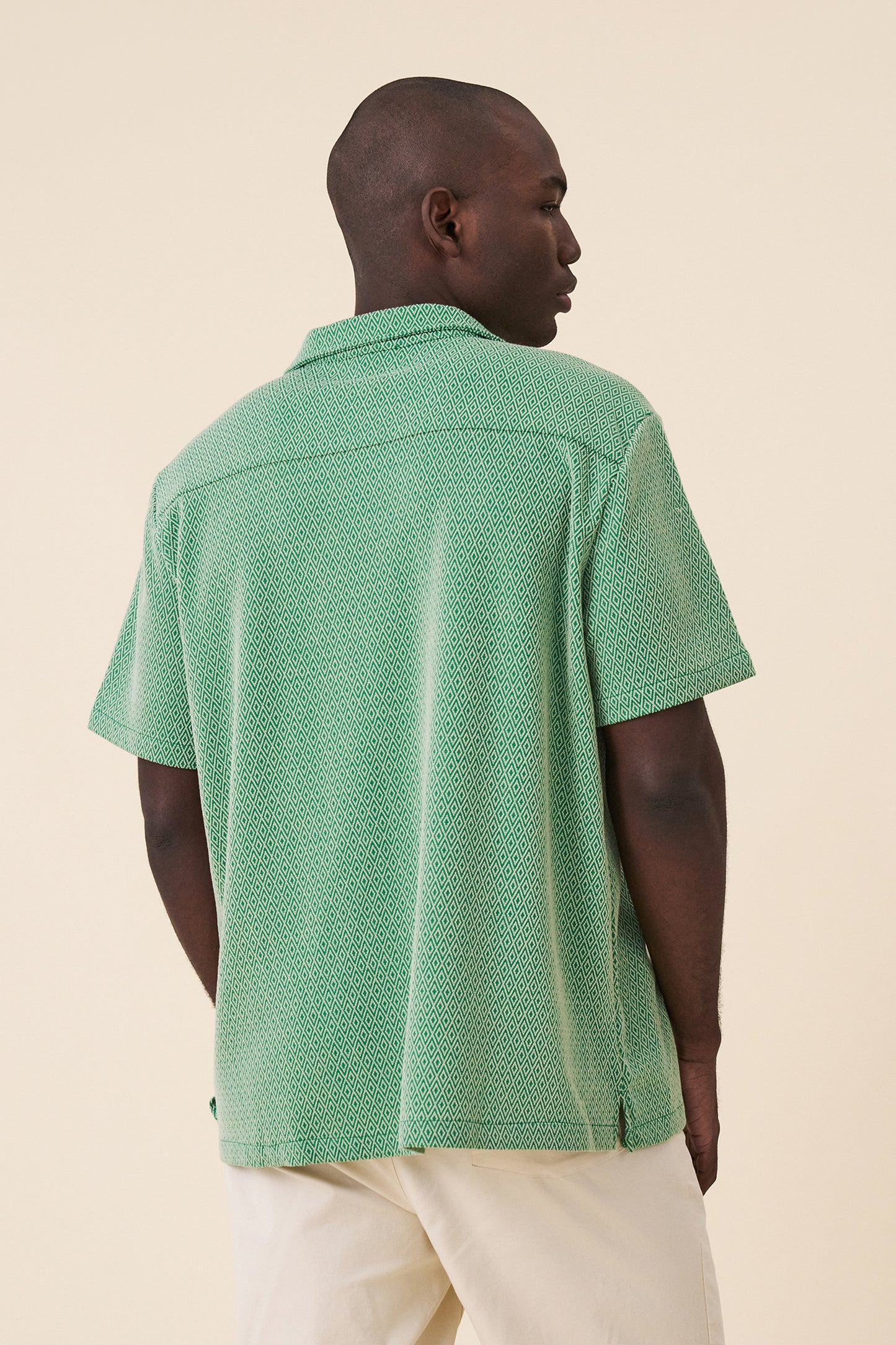 KELLY GREEN DIAMOND CUBAN SS SHIRT