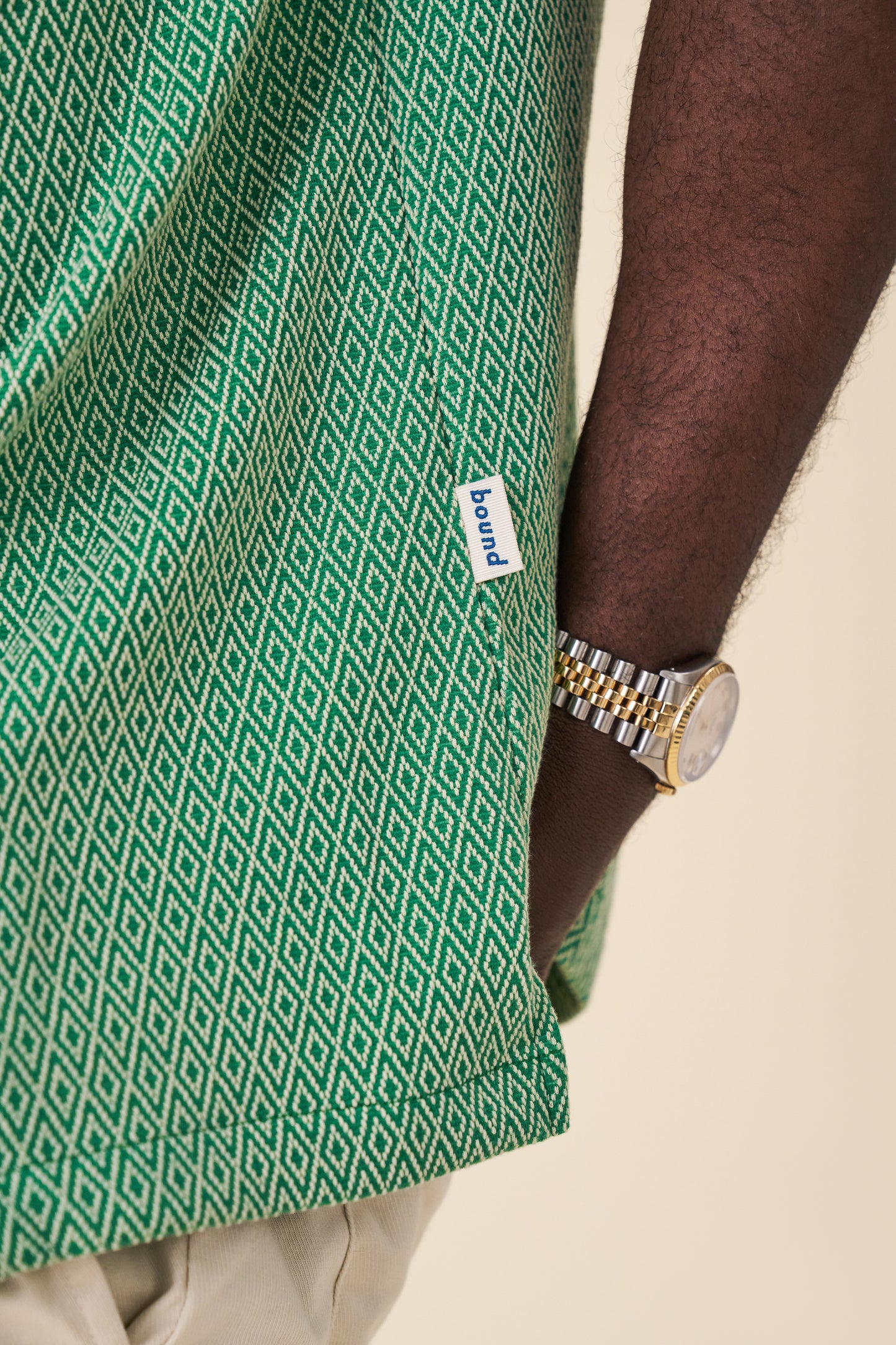 KELLY GREEN DIAMOND CUBAN SS SHIRT