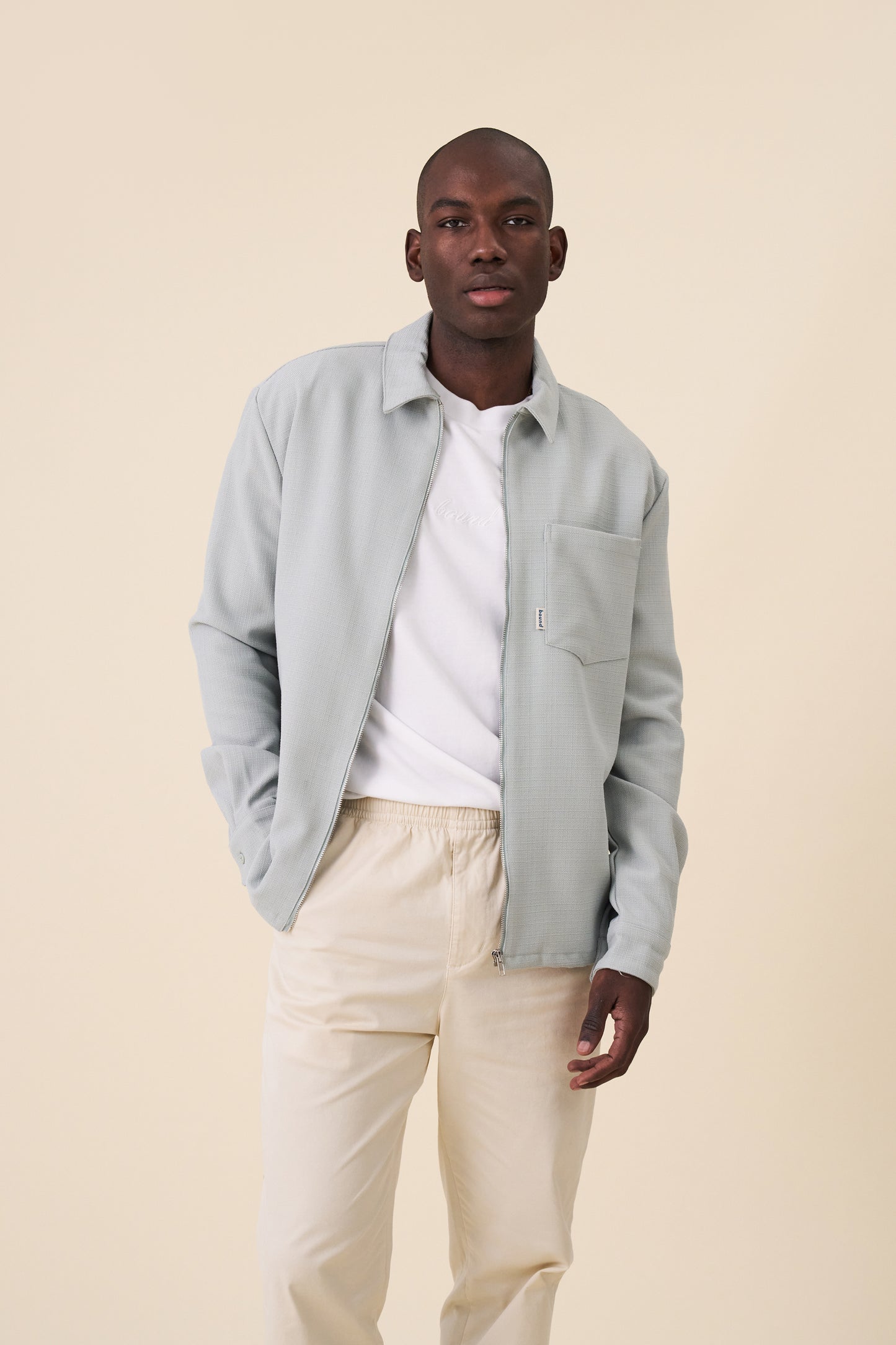 MINT TEXTURED HEAVY OVERSHIRT