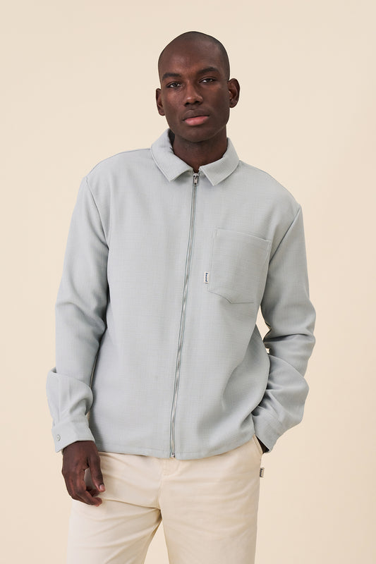 MINT TEXTURED HEAVY OVERSHIRT