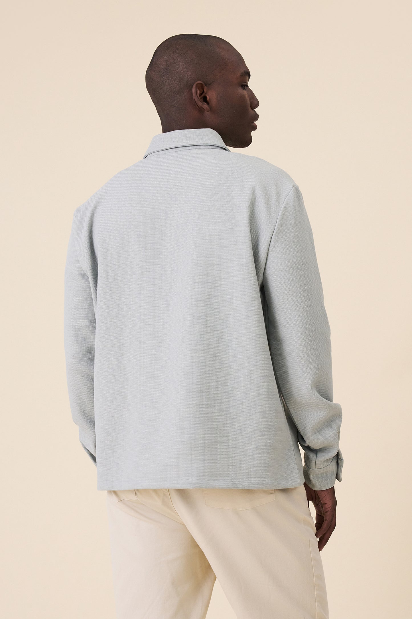 MINT TEXTURED HEAVY OVERSHIRT