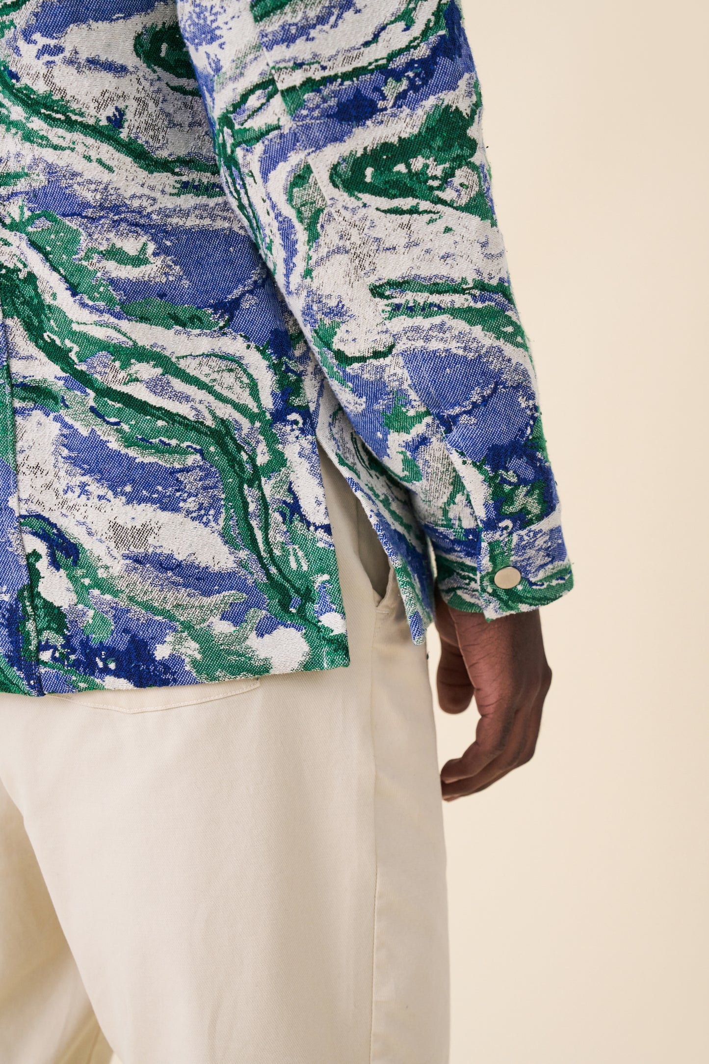 MARBLE PATTERNED RECYCLED JACKET