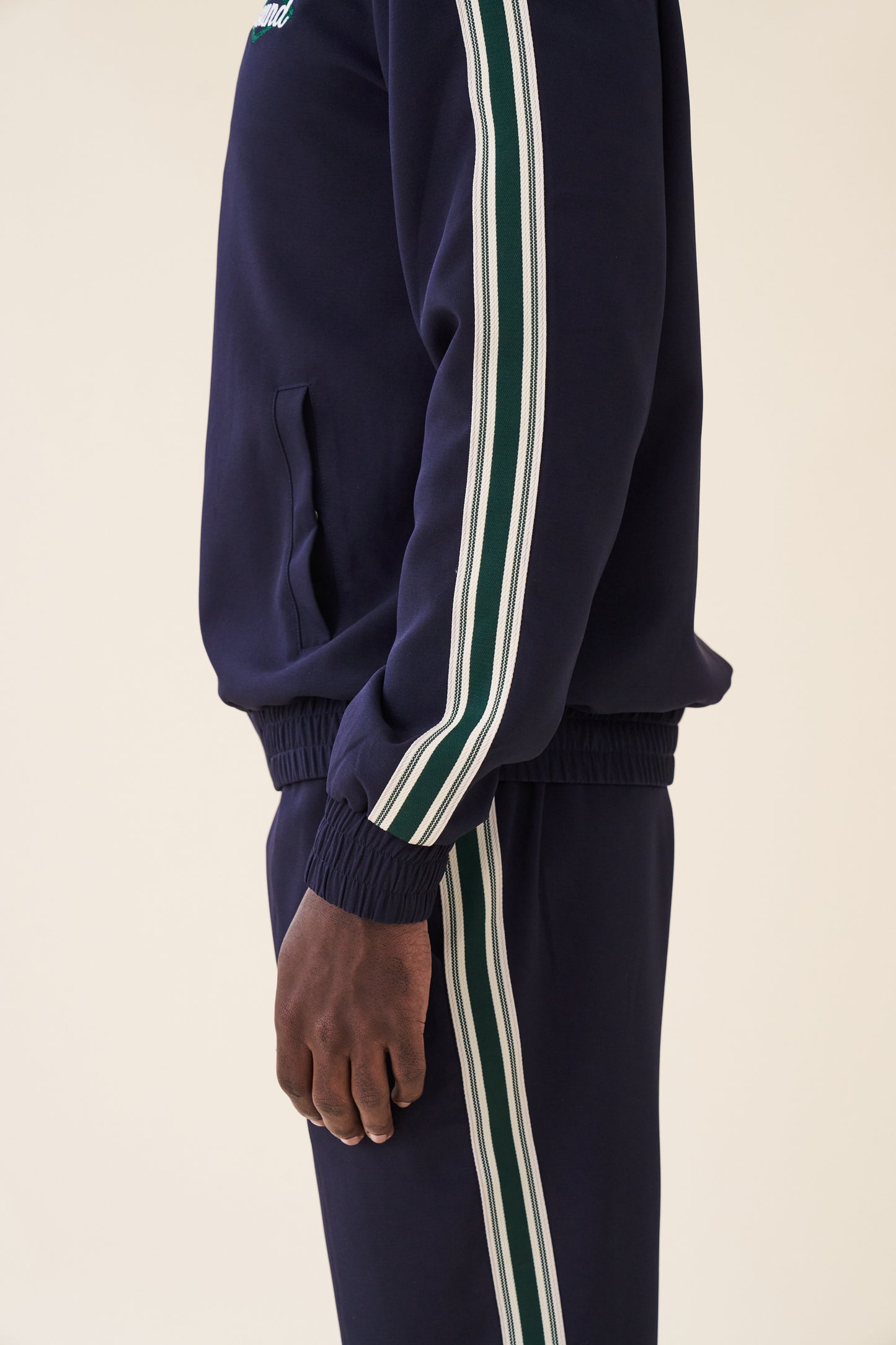 PAULIE NAVY STRIPE TRACK JACKET