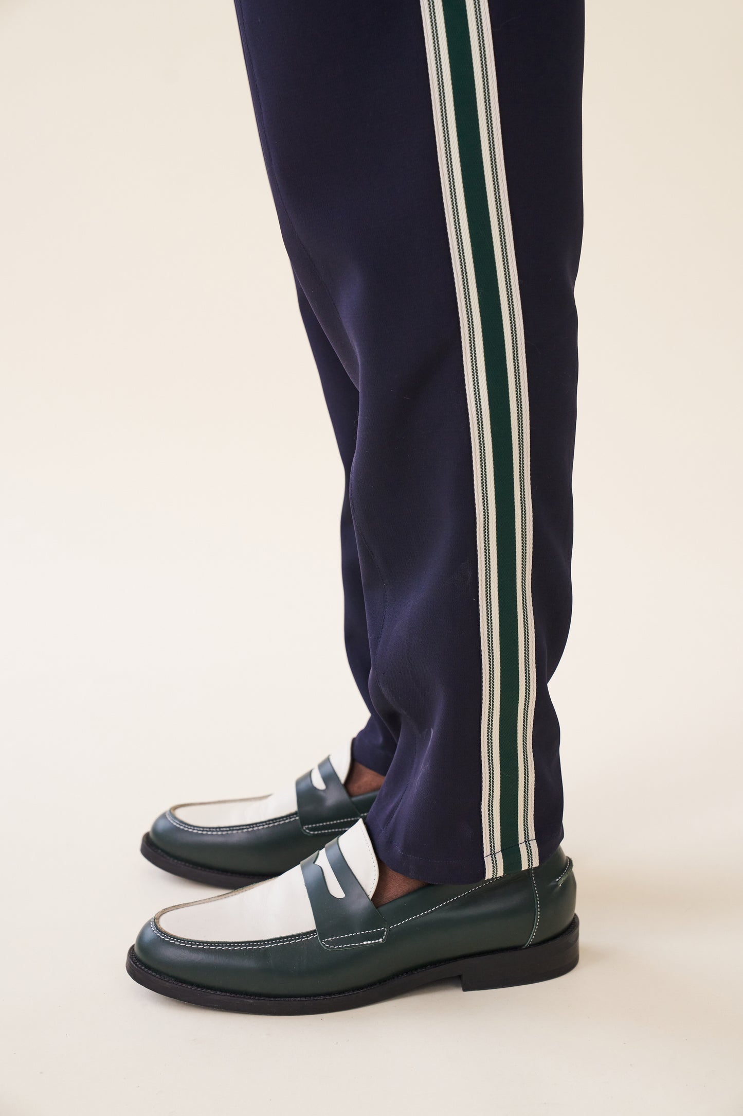 PAULIE NAVY STRIPE TRACKPANTS