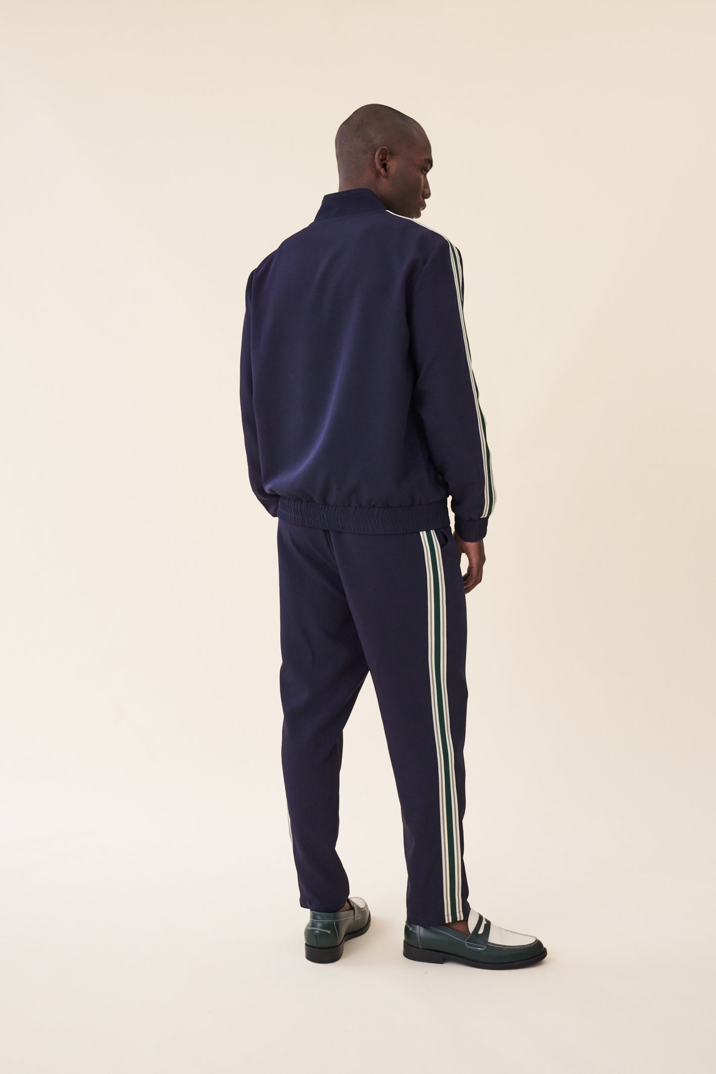 PAULIE NAVY STRIPE TRACK JACKET