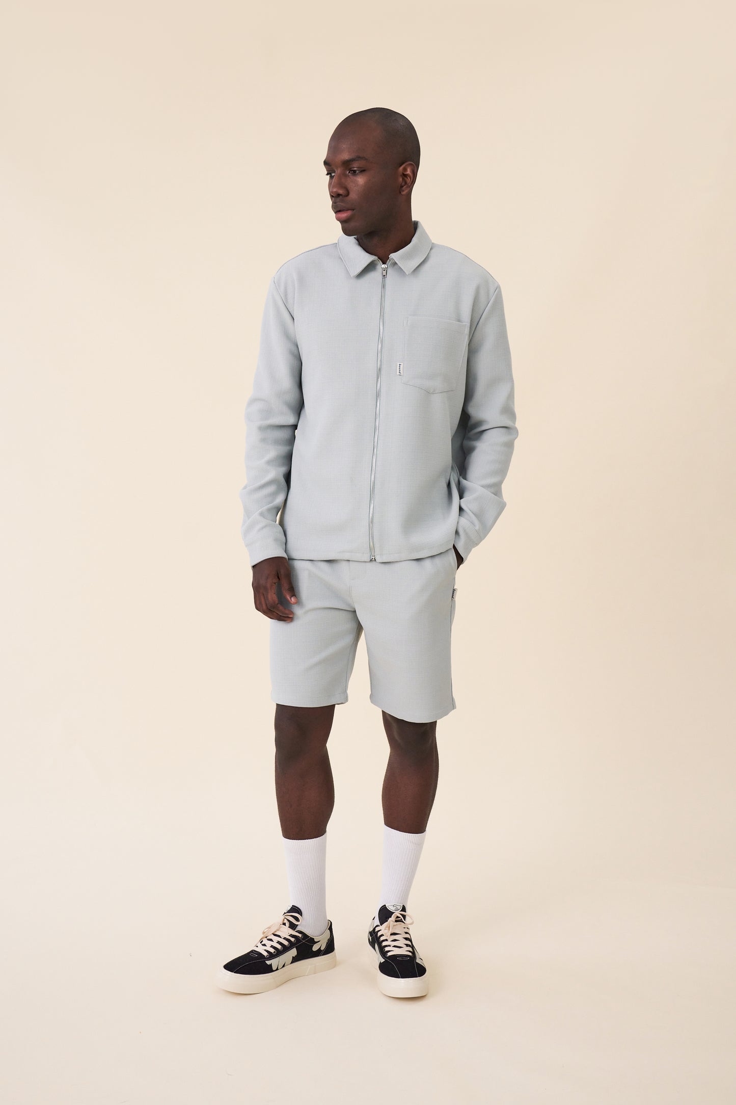 MINT TEXTURED HEAVY OVERSHIRT