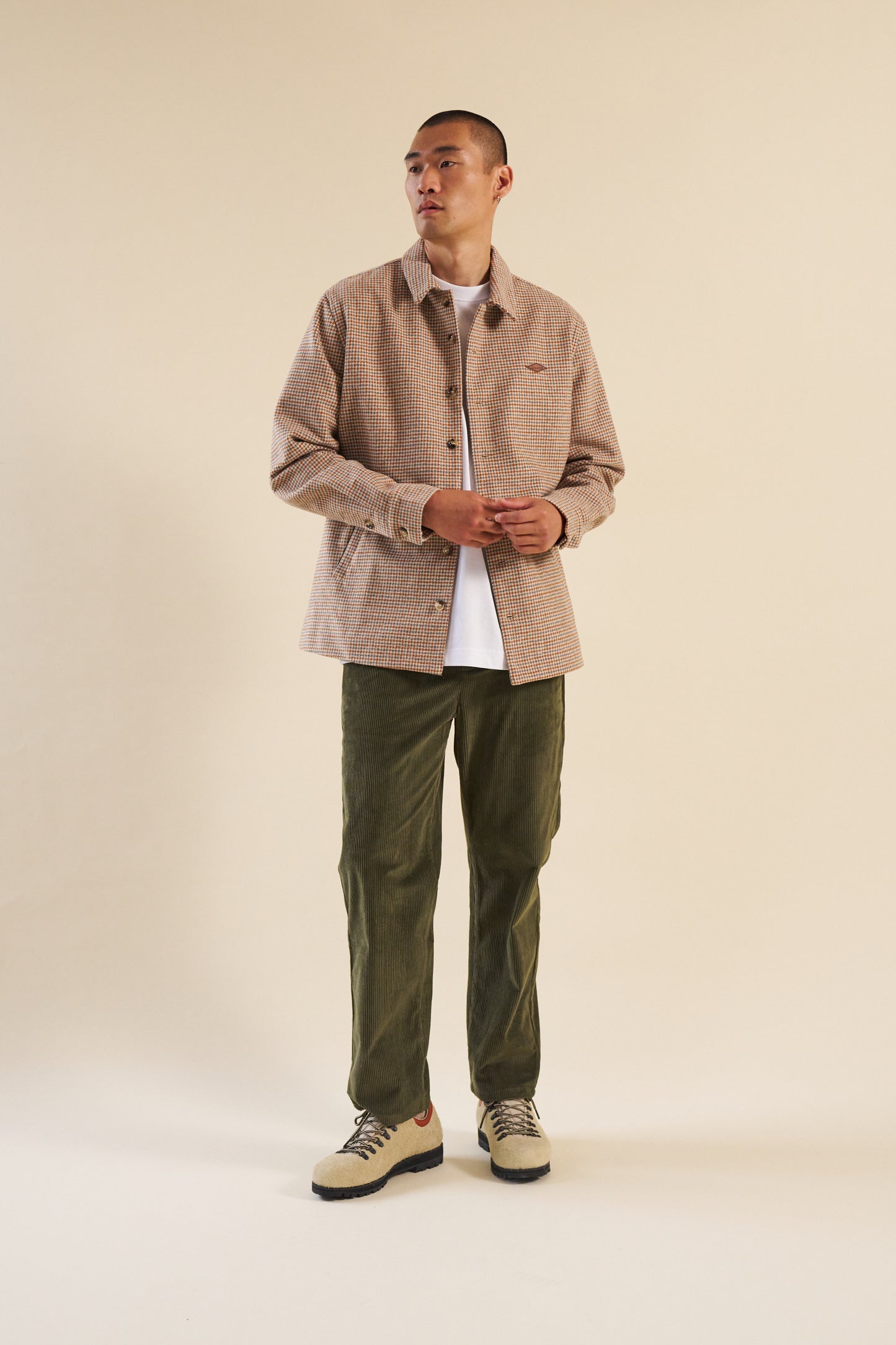 MAXIM DOGTOOTH WOOL COACH JACKET