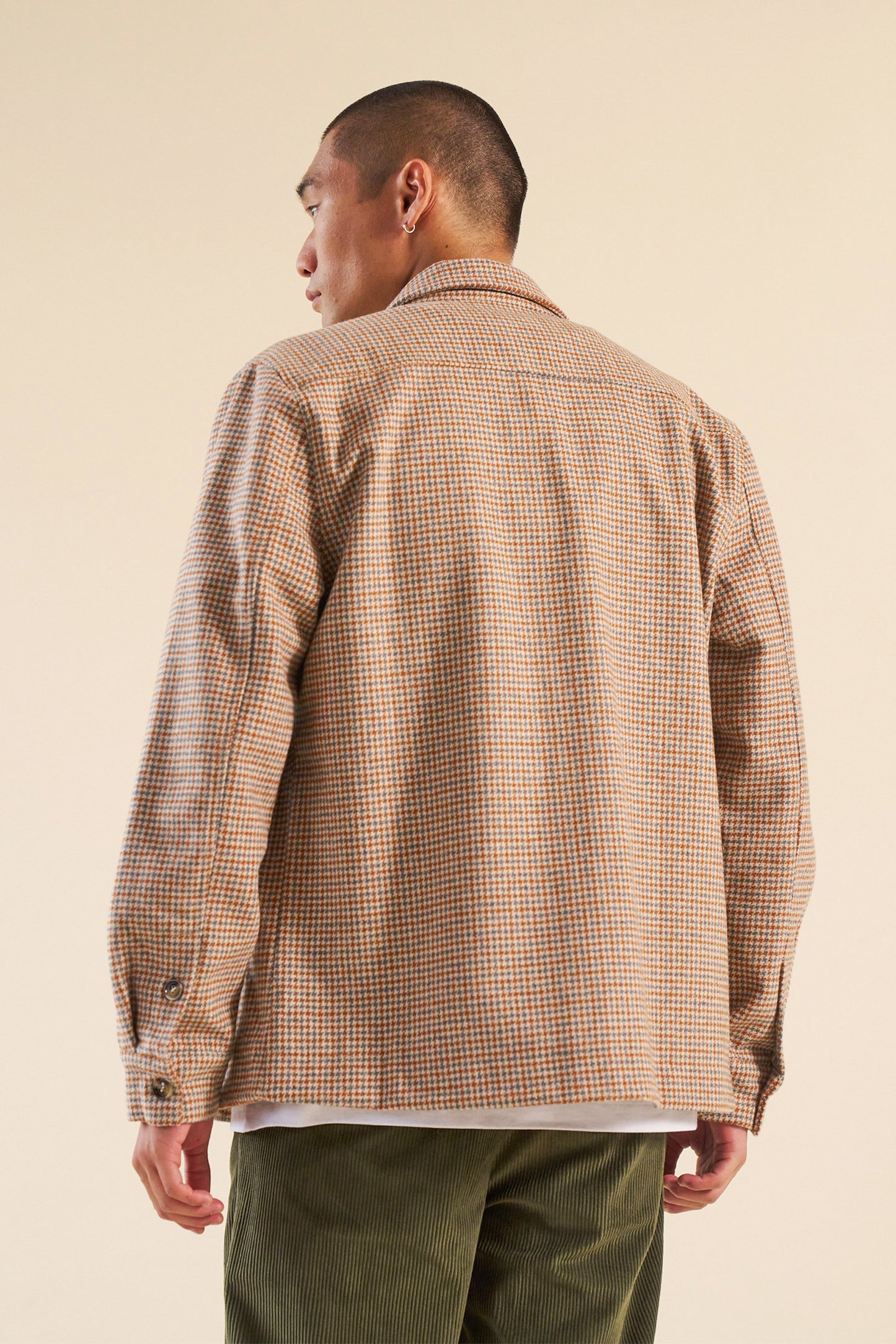 MAXIM DOGTOOTH WOOL COACH JACKET