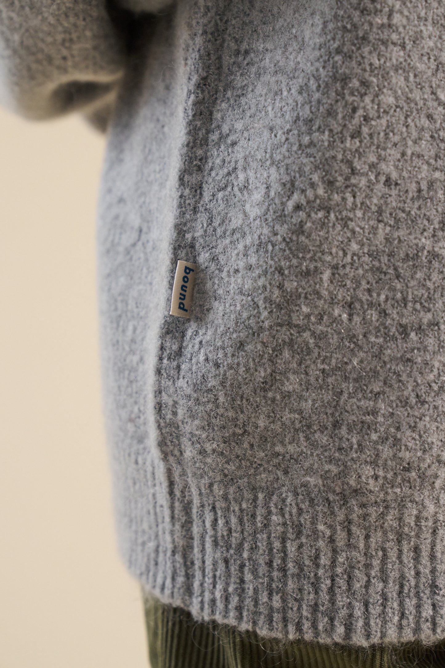 BAXTER MOHAIR BLEND SWEATER - GREY