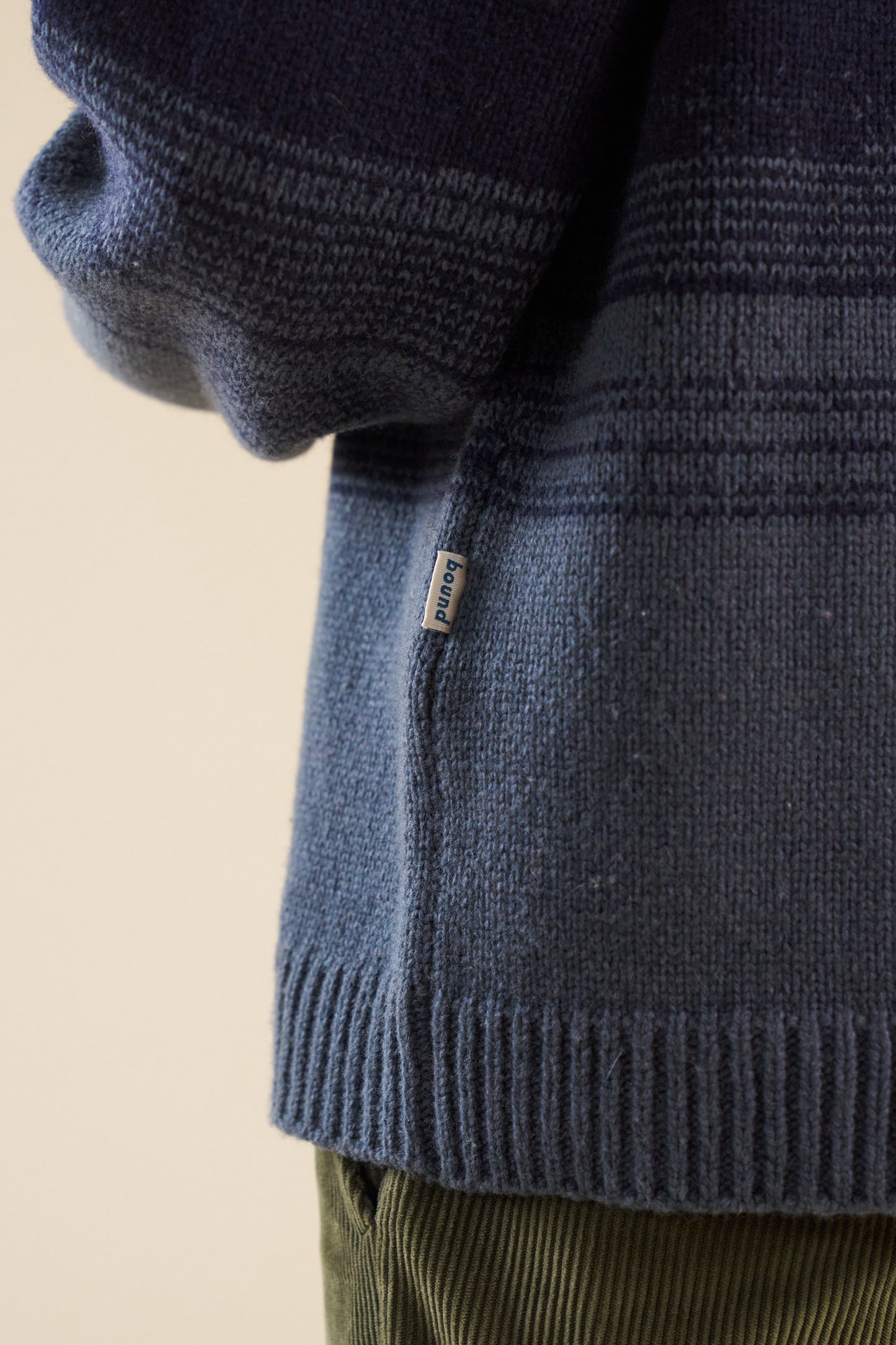 DEEP BLUE GRADIENT LAMBSWOOL SWEATER