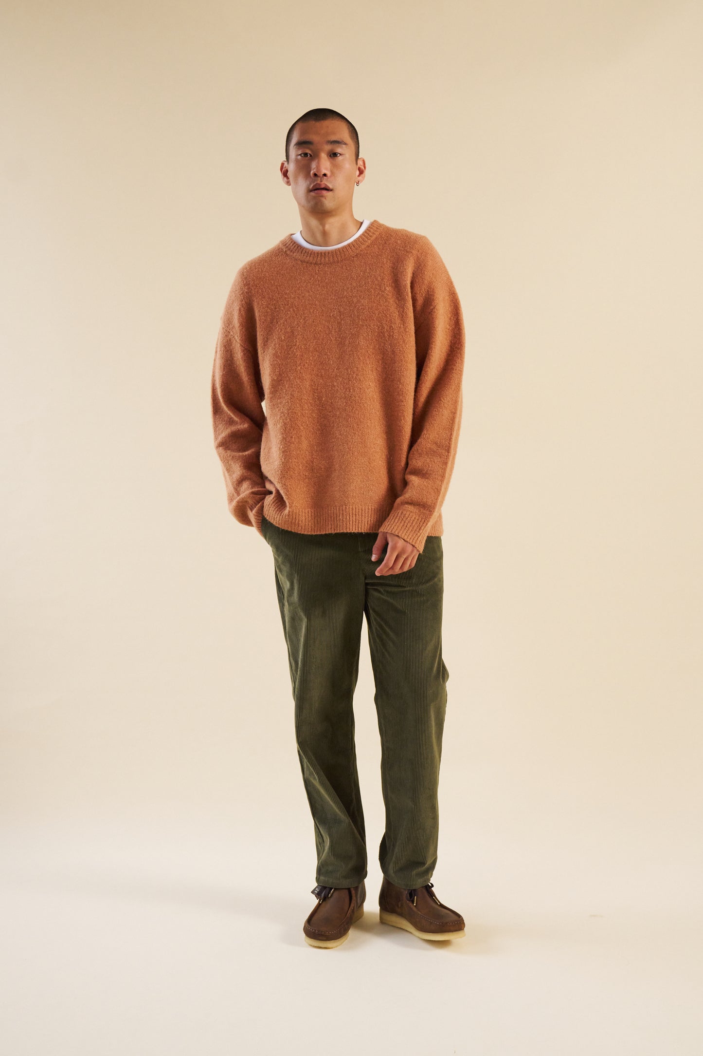 BAXTER MOHAIR BLEND SWEATER - RUST