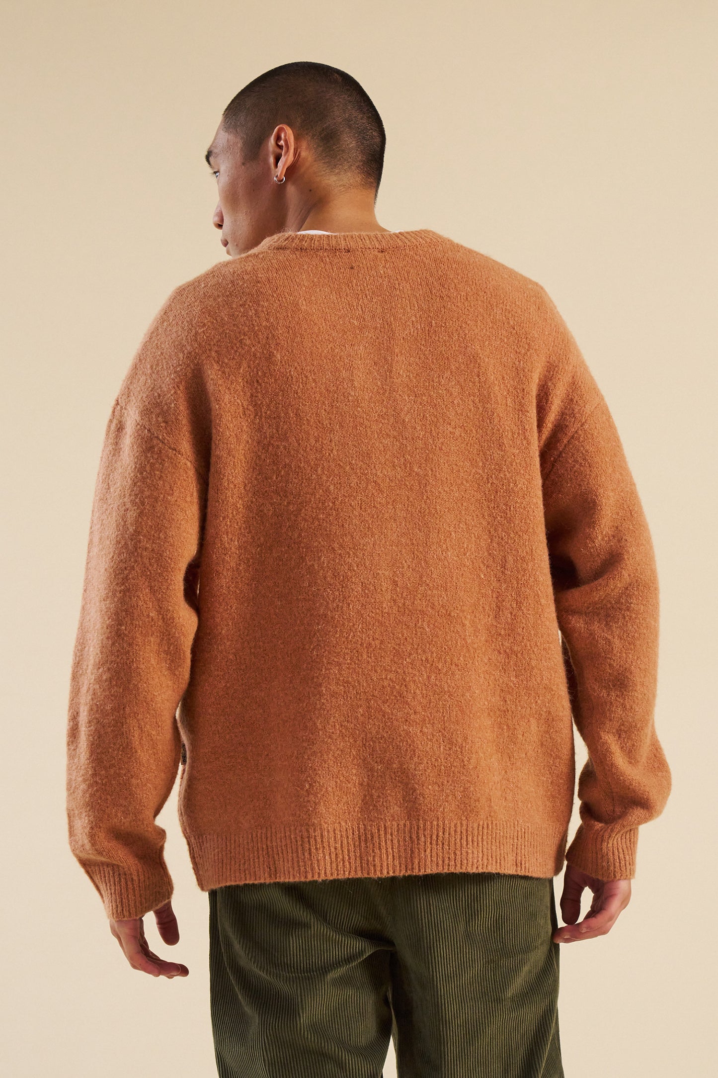 BAXTER MOHAIR BLEND SWEATER - RUST