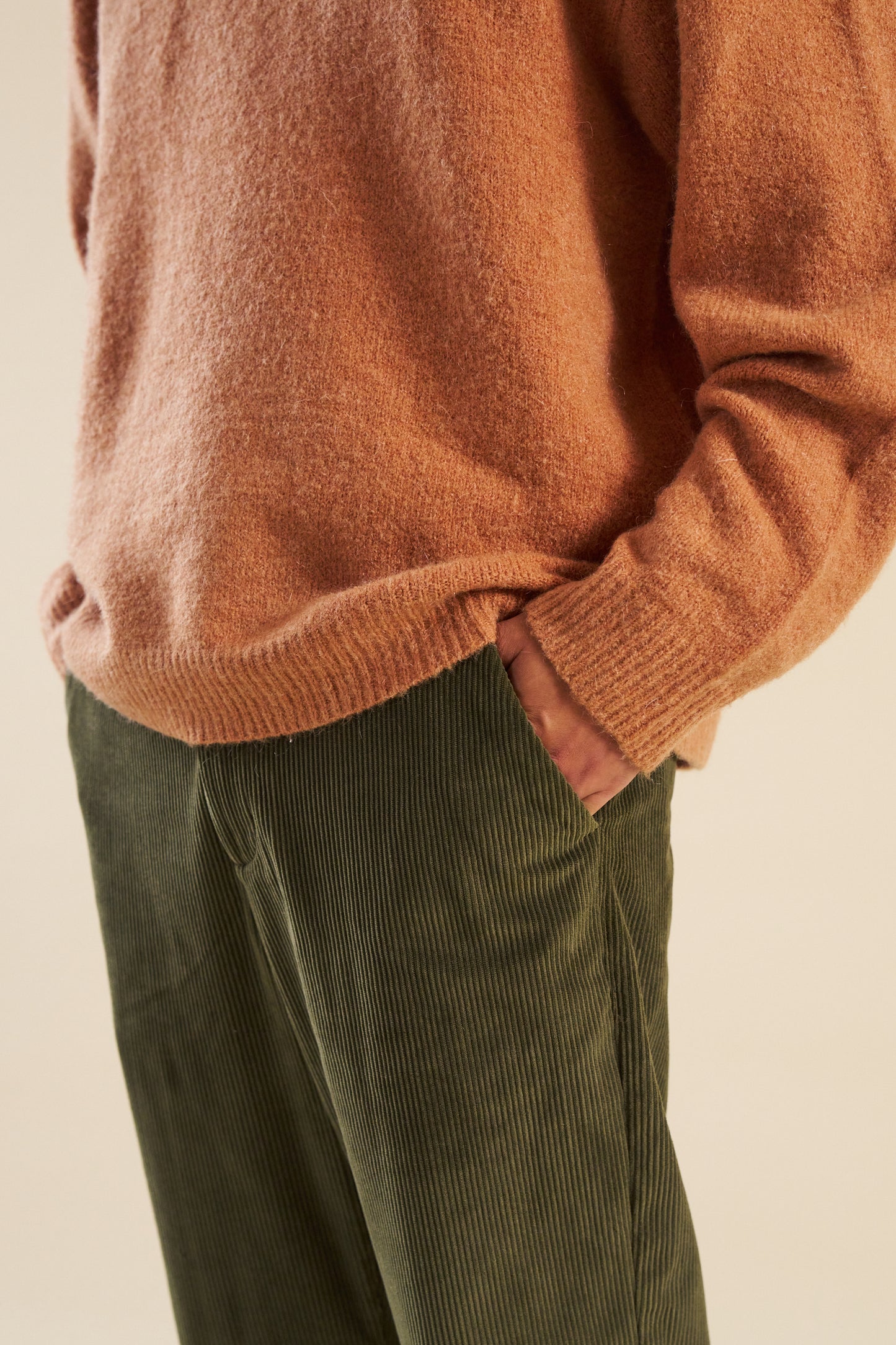 BAXTER MOHAIR BLEND SWEATER - RUST