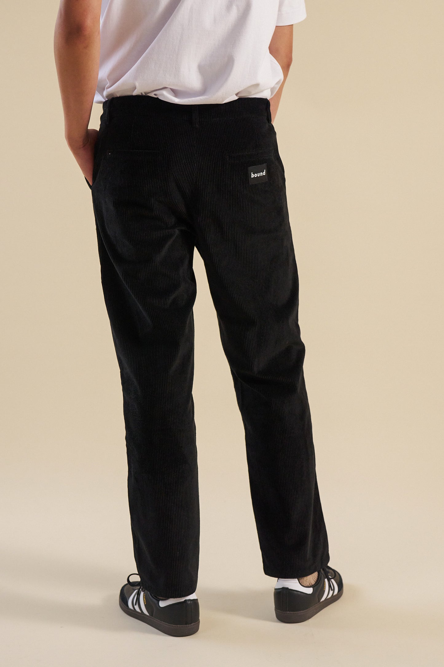 MIDNIGHT BLACK CORDUROY TROUSERS