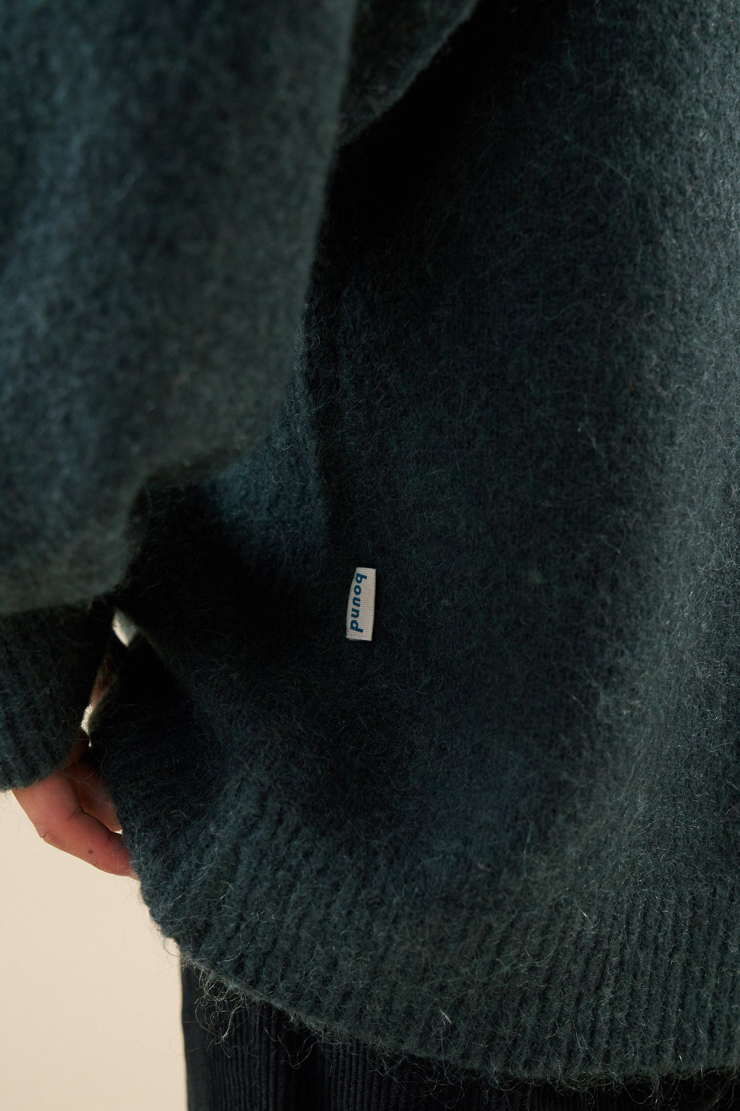 BAXTER MOHAIR BLEND SWEATER - BOTTLE GREEN