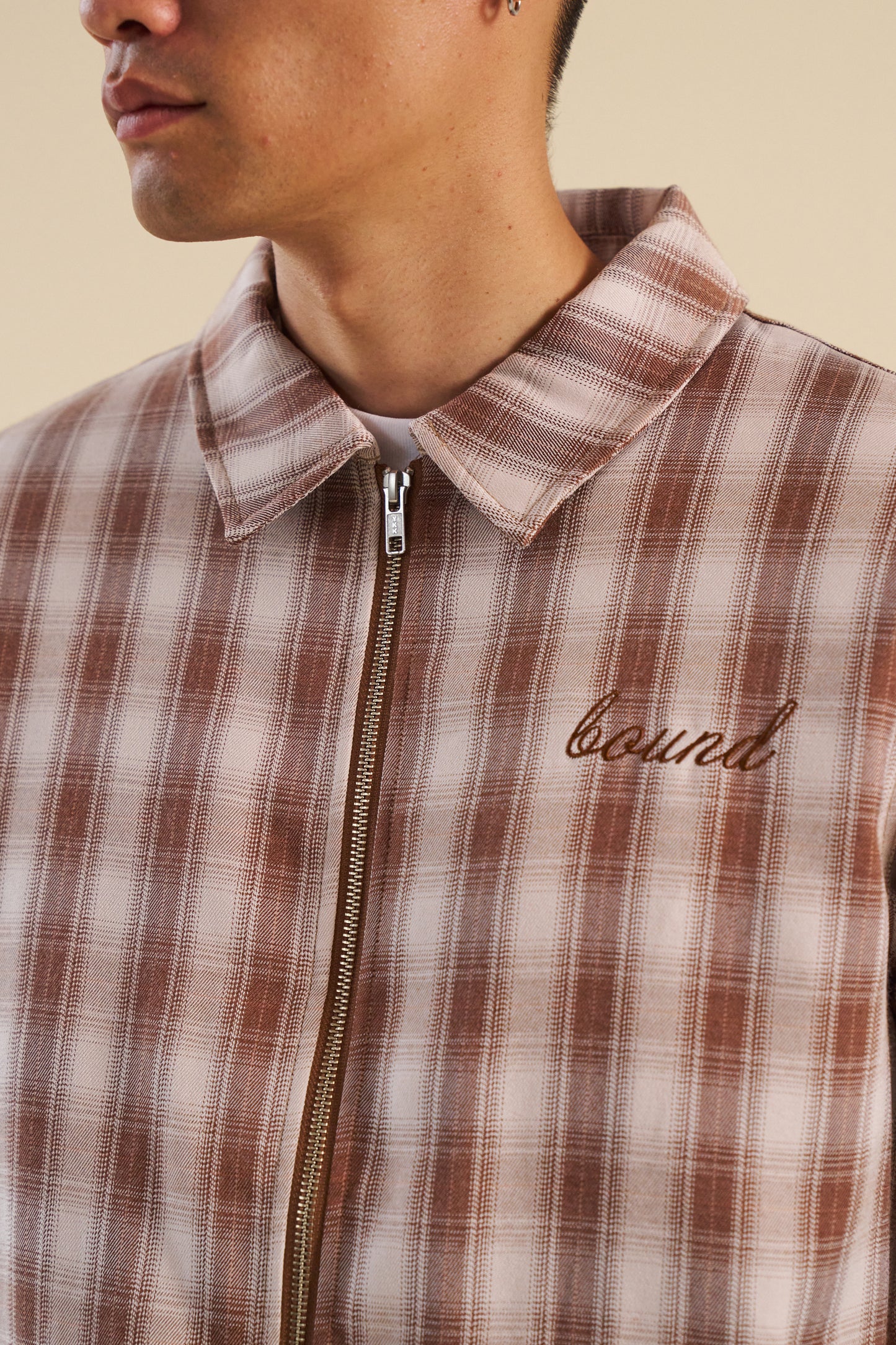 NEVADA BROWN CHECK COACH JACKET