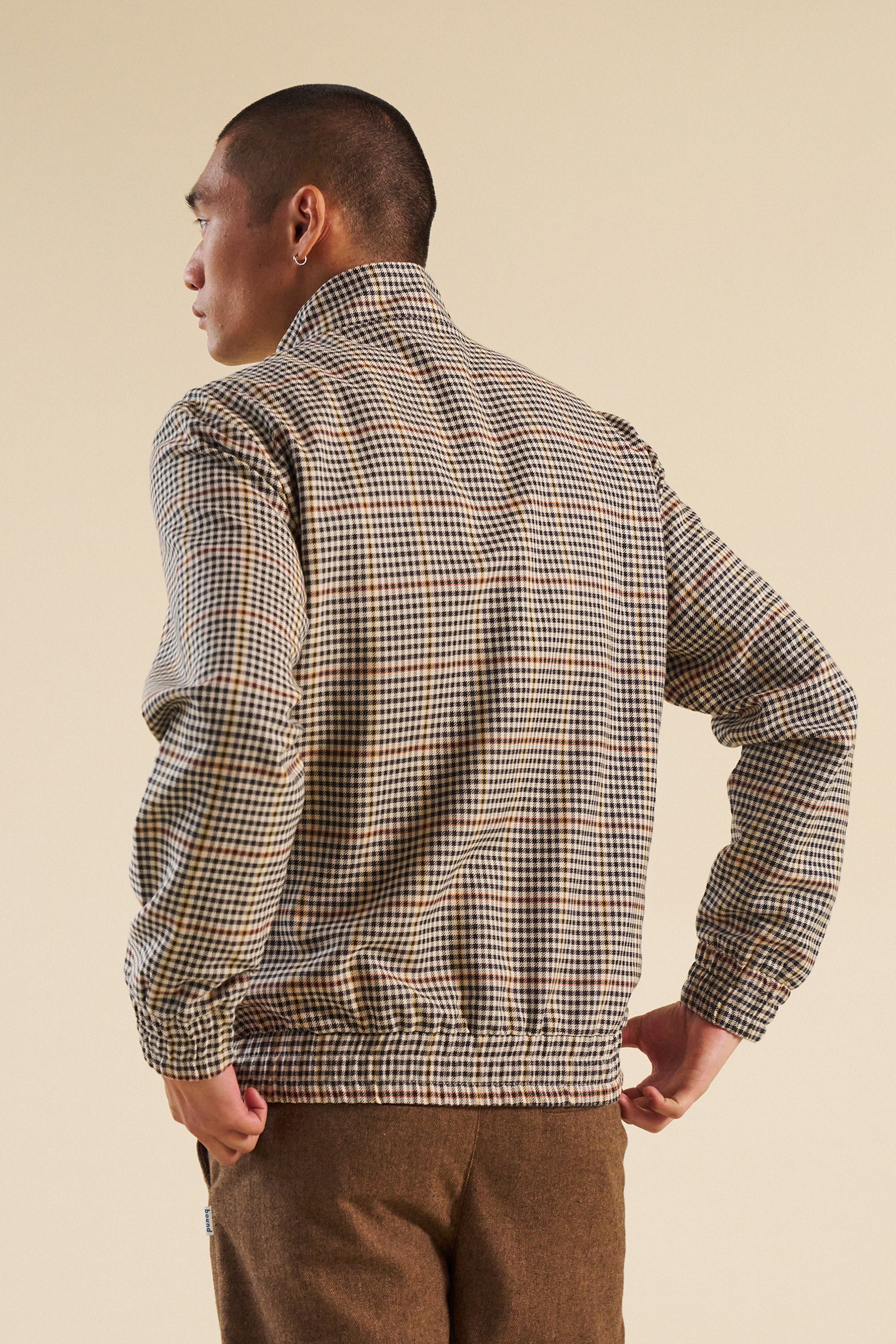 SHAUN HOUNDSTOOTH HARRINGTON JACKET – bound