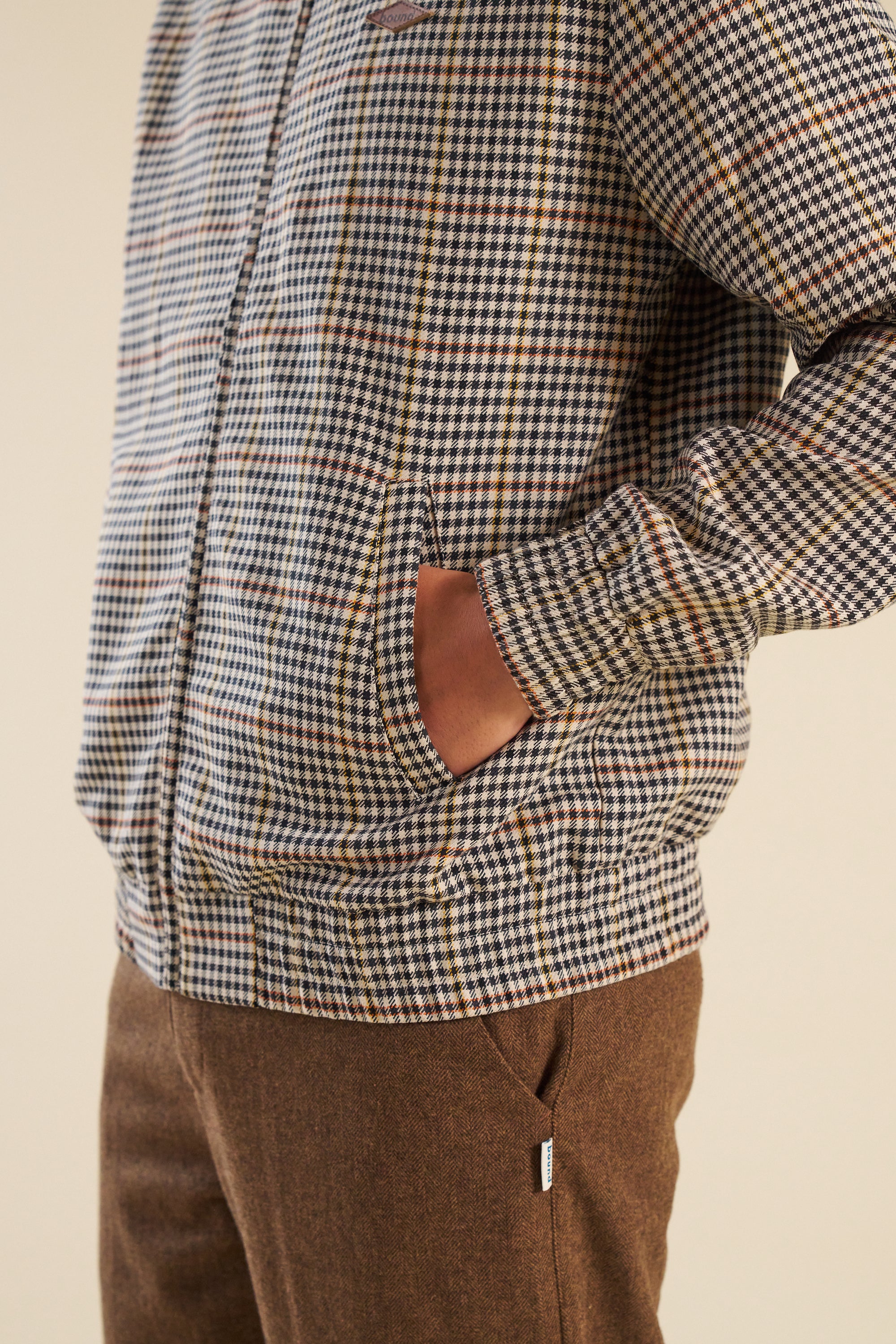 SHAUN HOUNDSTOOTH HARRINGTON JACKET – bound