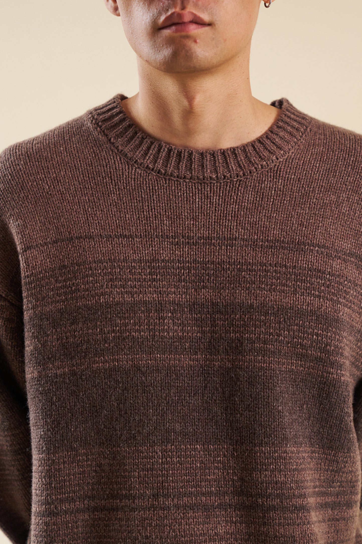 BROWN GRADIENT LAMBSWOOL SWEATER