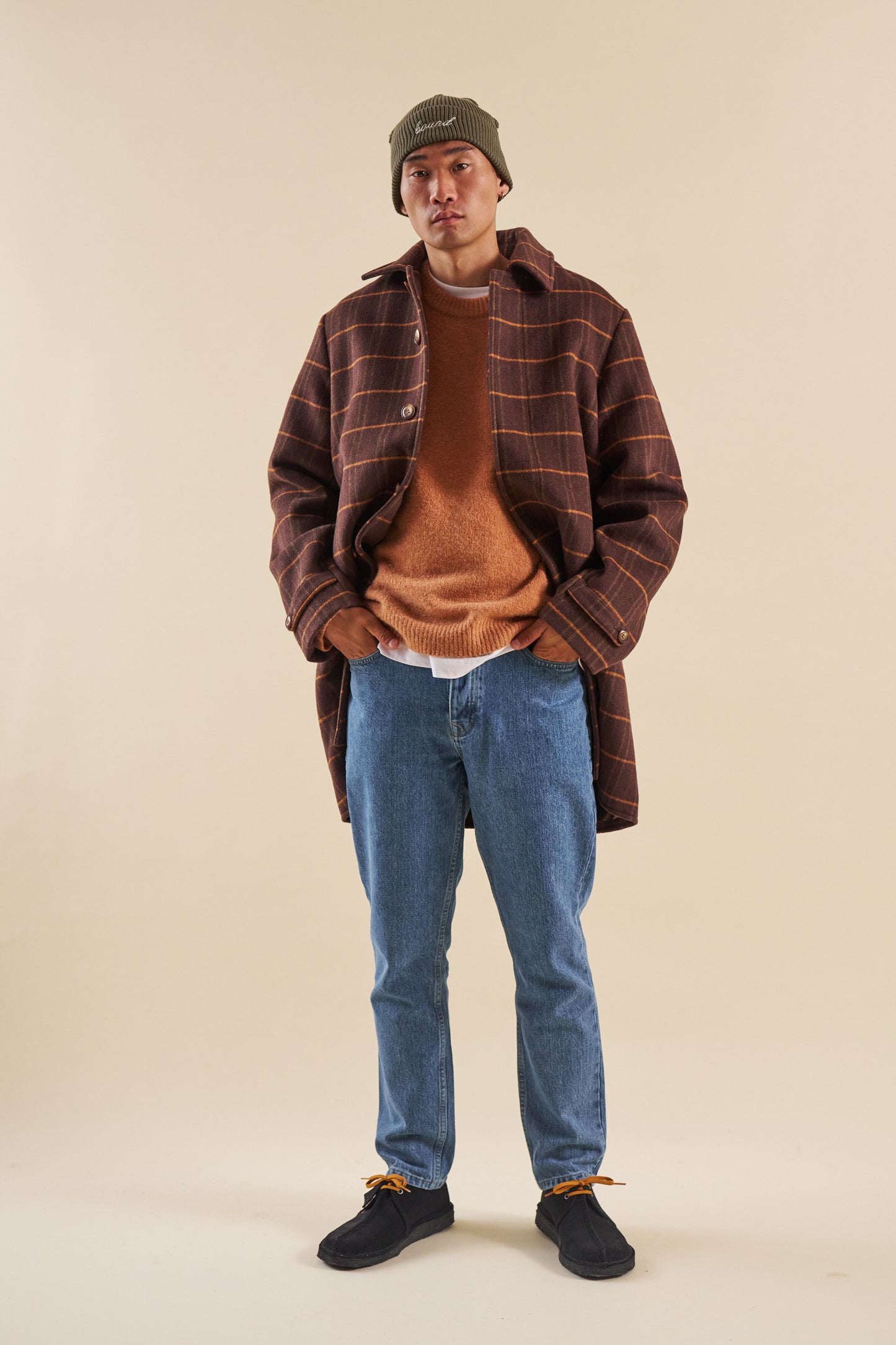 BAXTER MOHAIR BLEND SWEATER - RUST