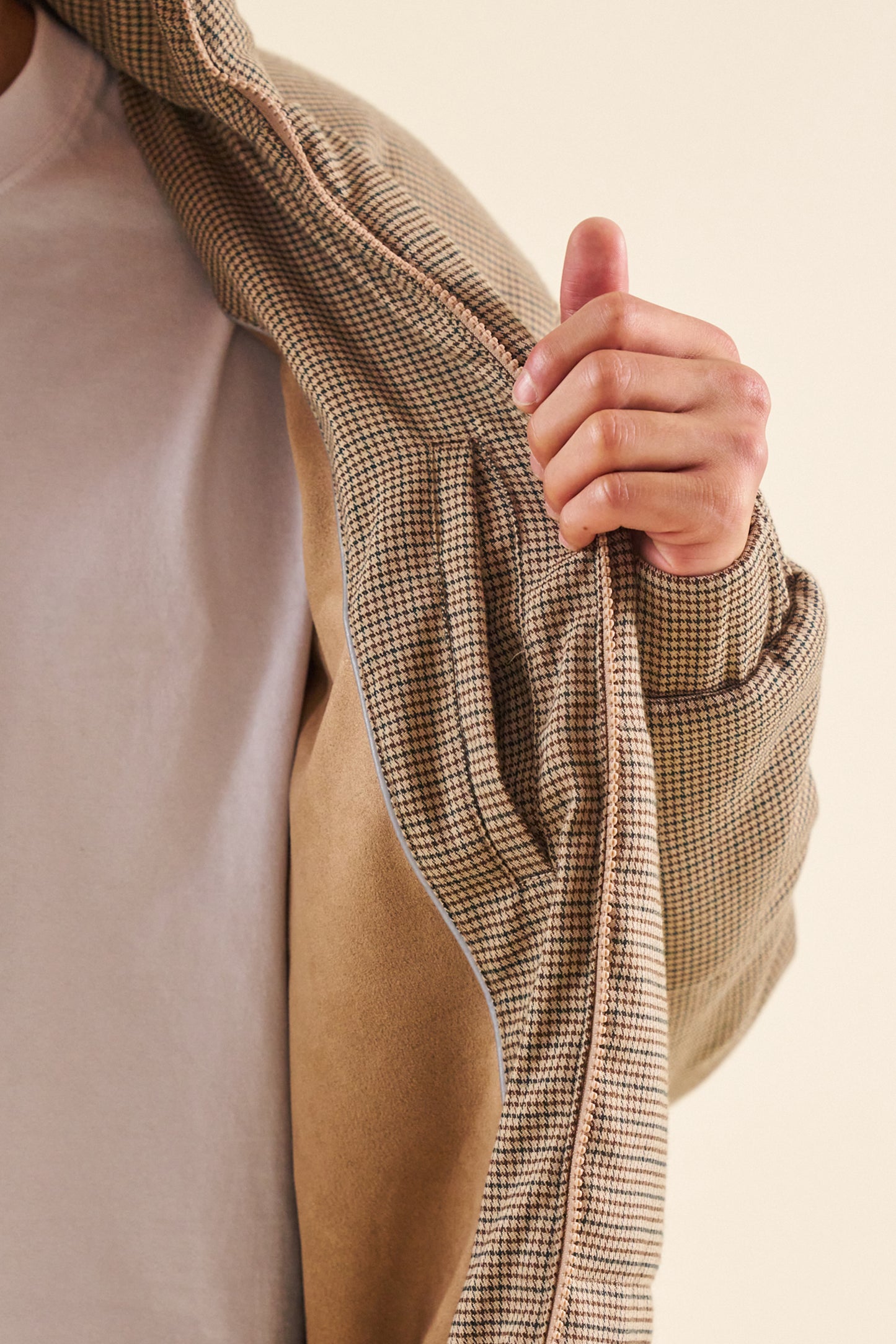 DOGTOOTH PUFFER COAT