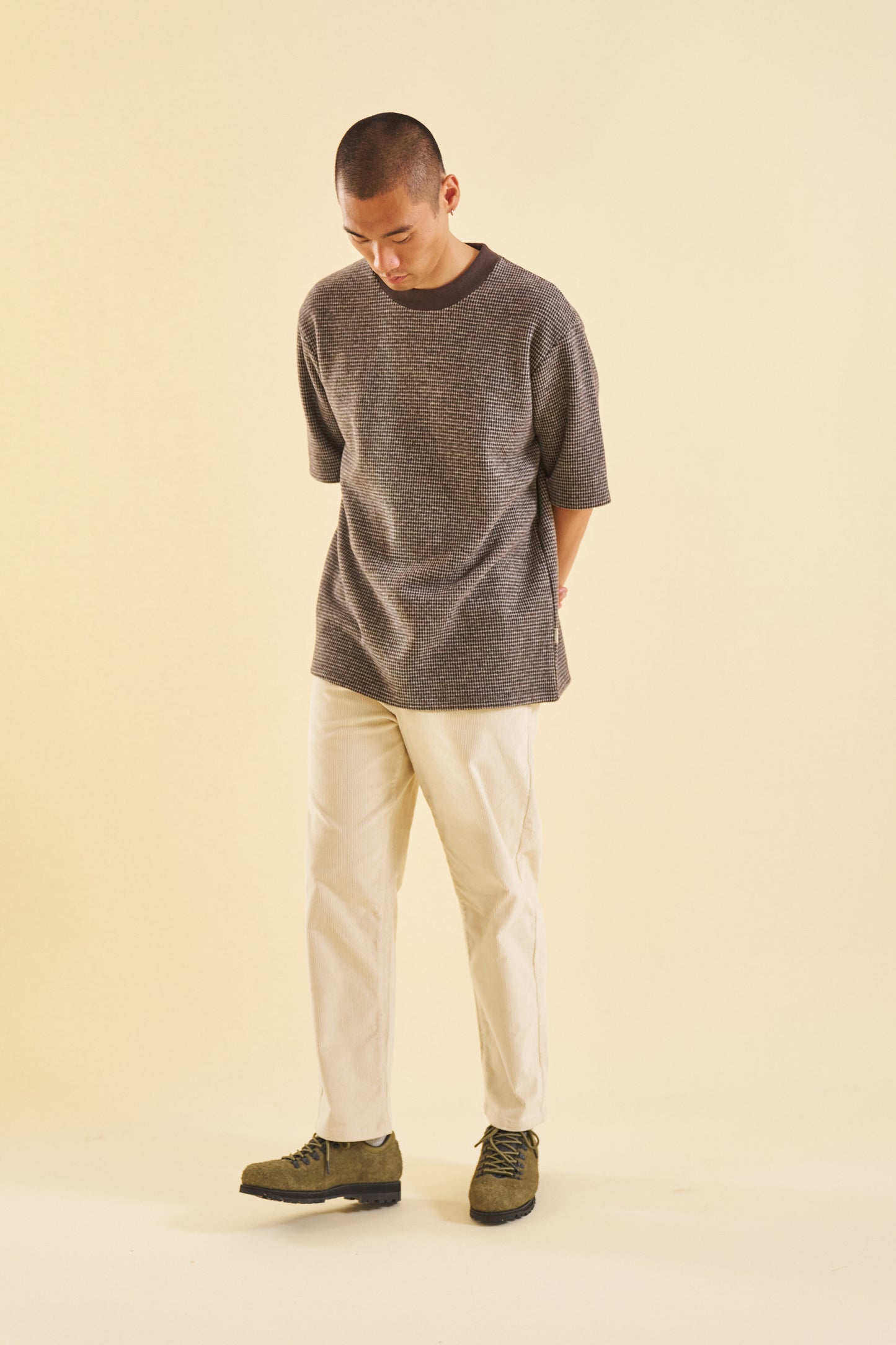 BARLEY CREAM CORDUROY TROUSERS