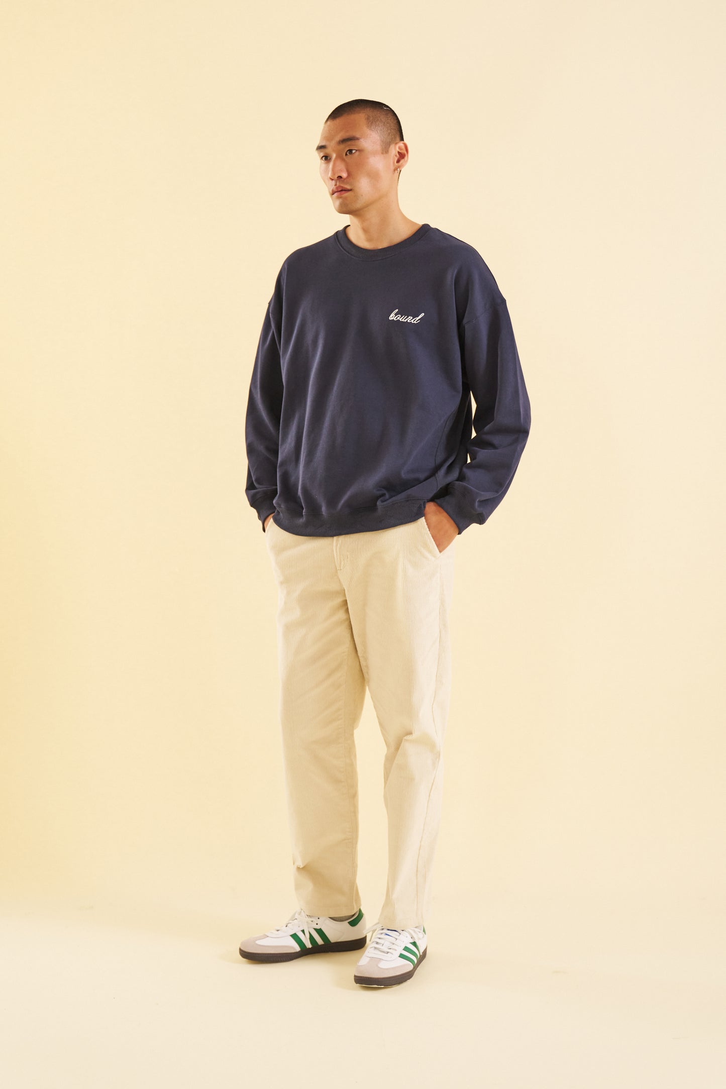 BARLEY CREAM CORDUROY TROUSERS