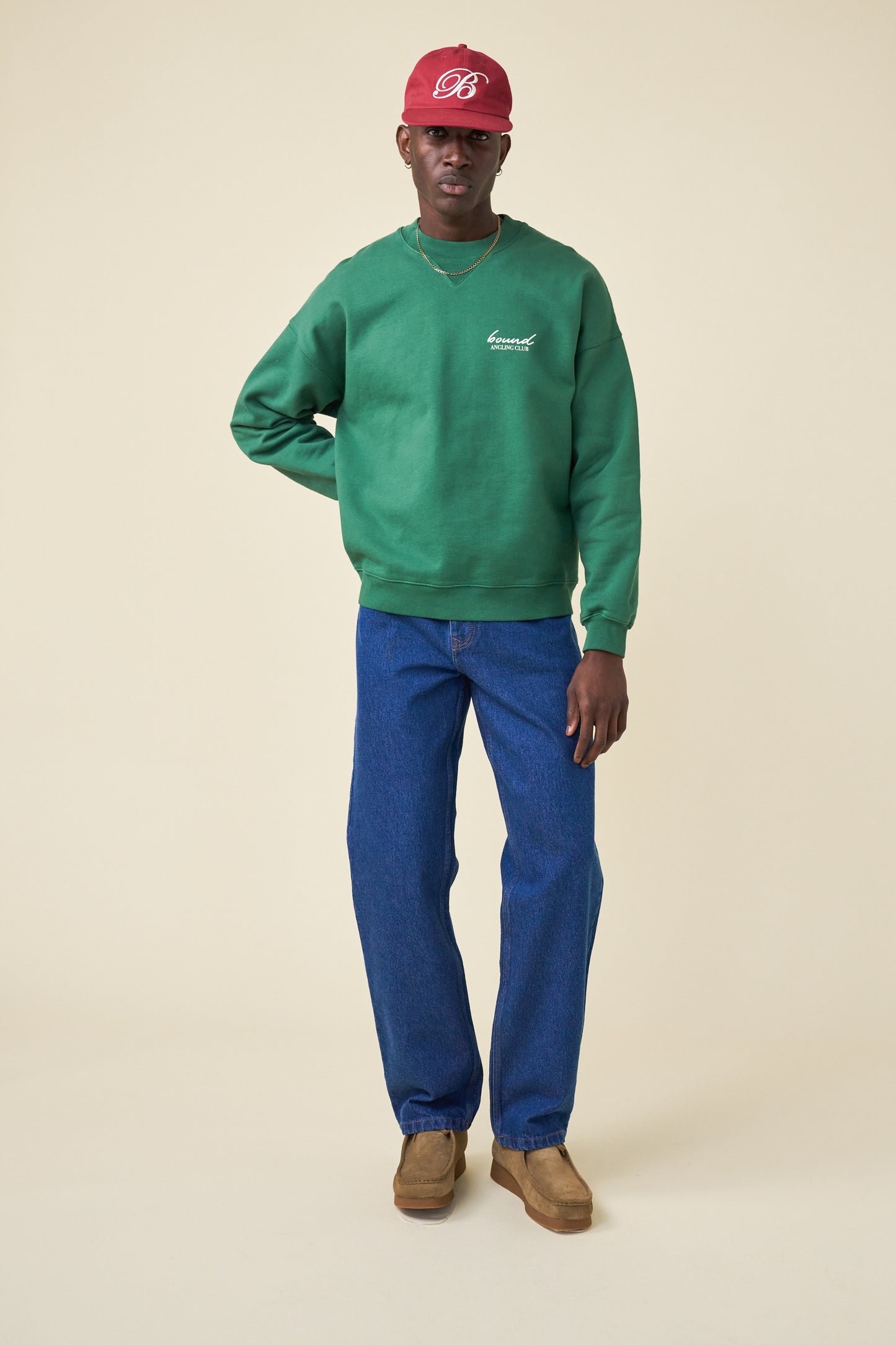ANGLING CLUB SWEATER - MID GREEN