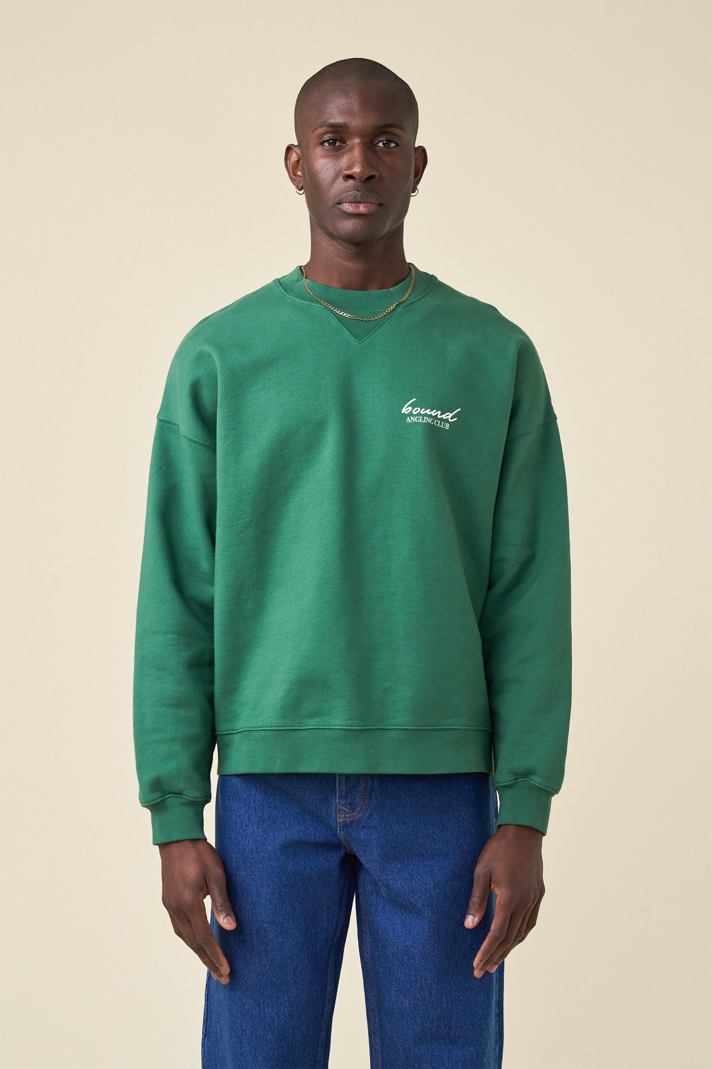 ANGLING CLUB SWEATER - MID GREEN