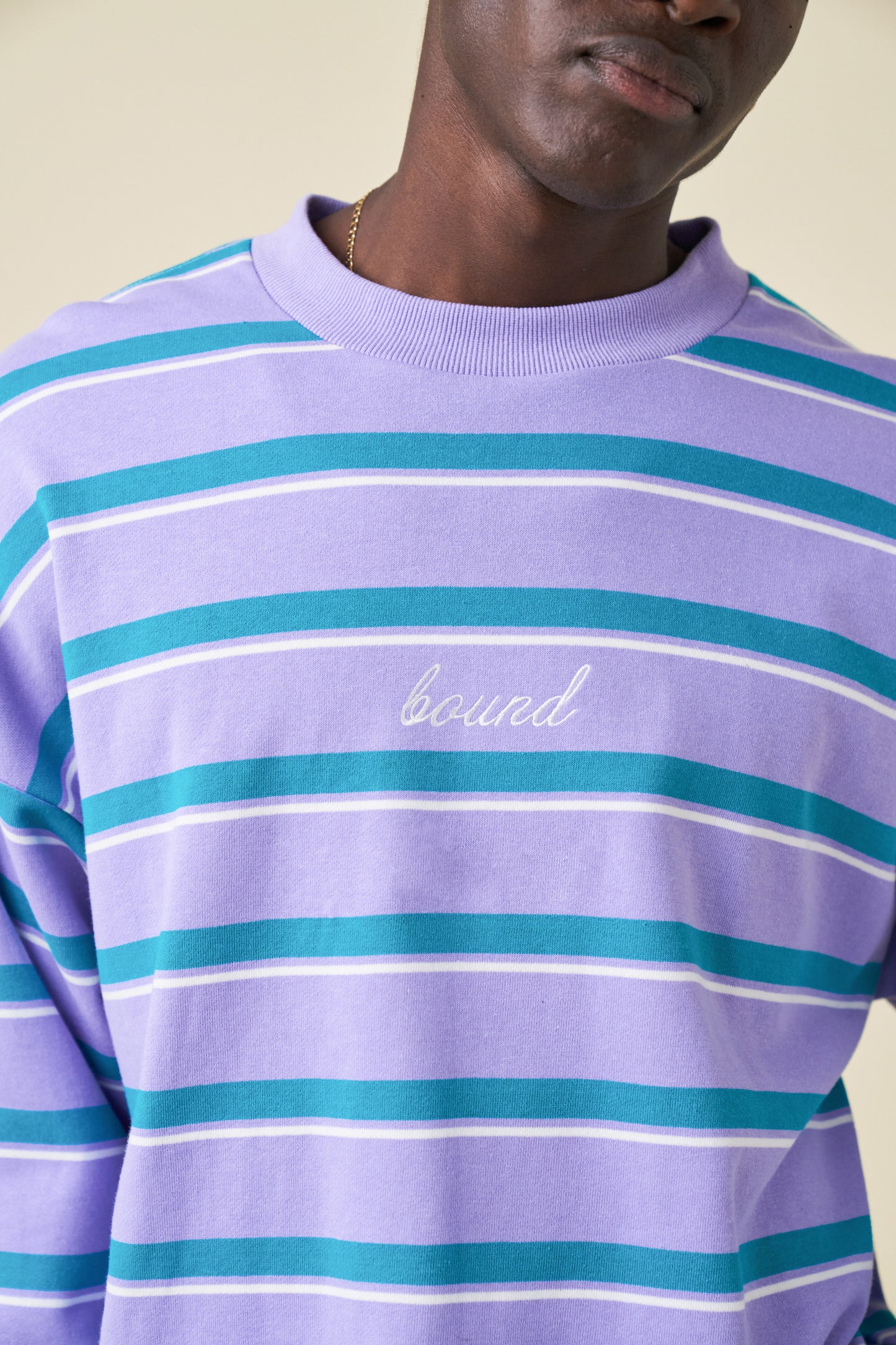 LILAC RETRO STRIPE SWEATER