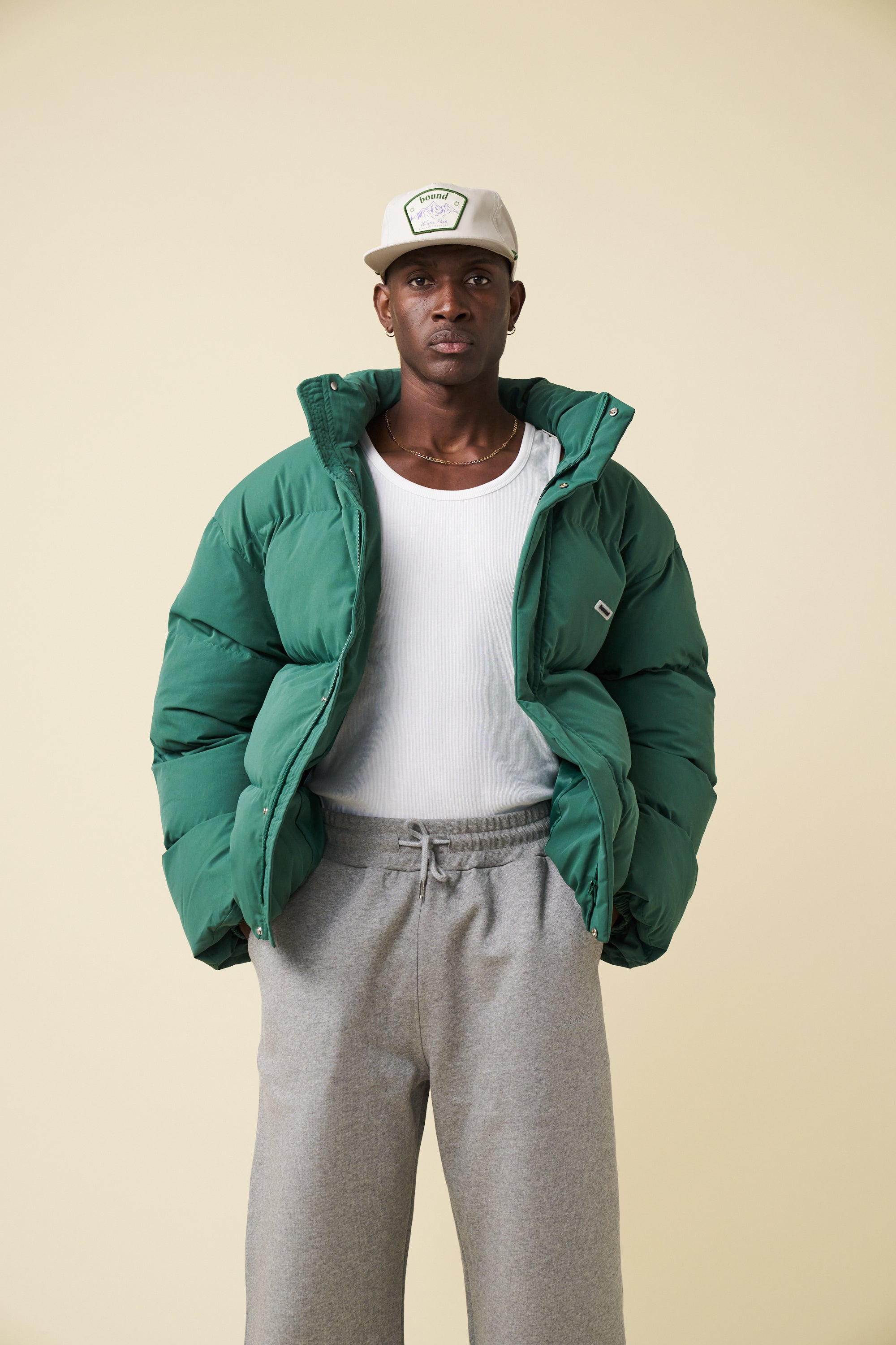ARCTIC PADDED PUFFER COAT - HUNTER GREEN – bound