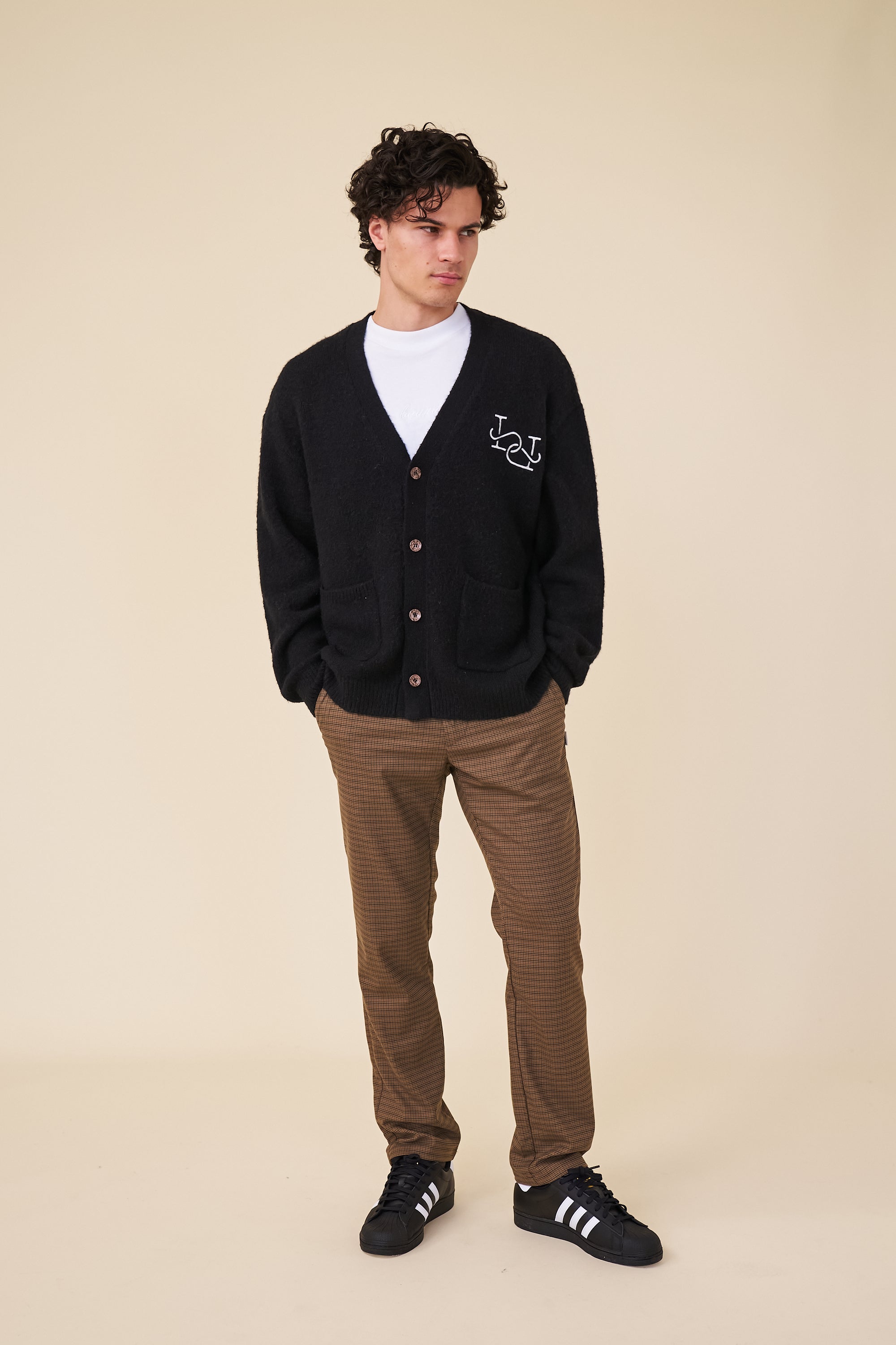 MOHAIR LINK CARDIGAN - BLACK – bound