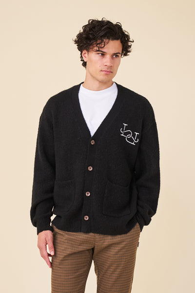 21aw Hyke Mohair Cardigan / 1 / ブラック MOHAIR LINK CARDIGAN - BLACK – bound