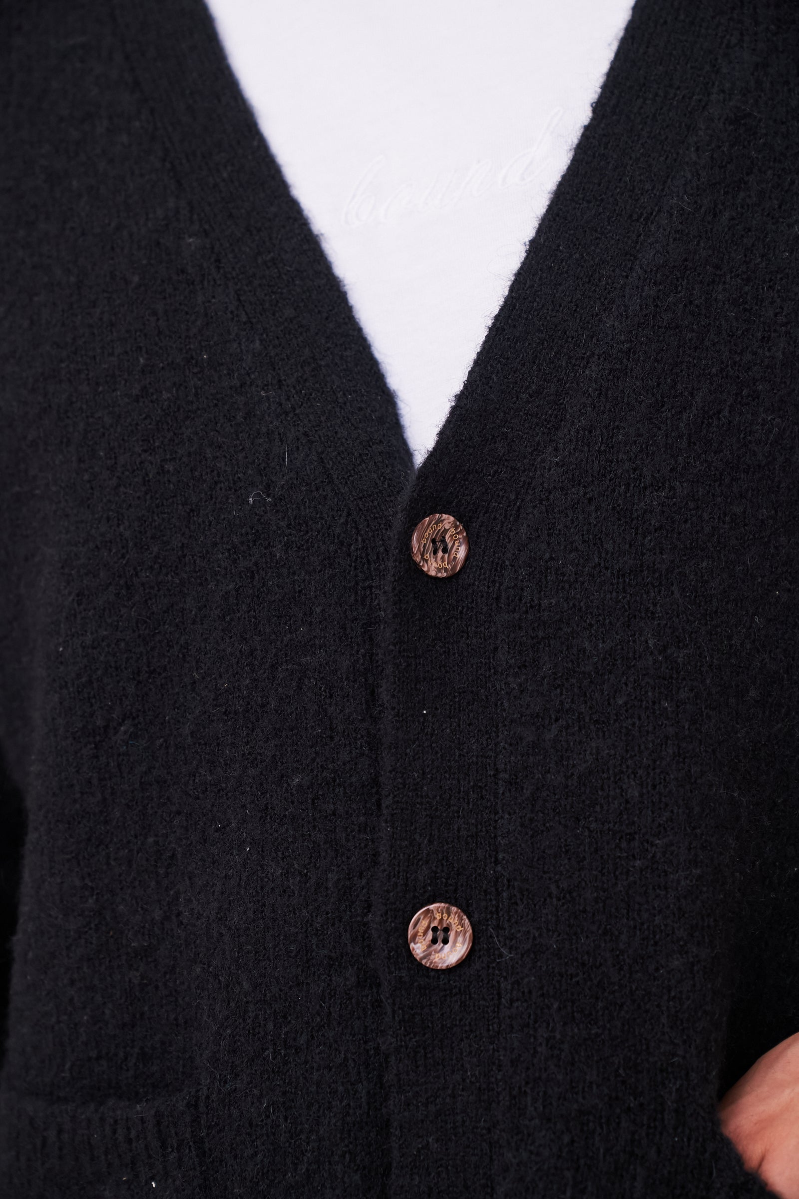 MOHAIR LINK CARDIGAN - BLACK – bound