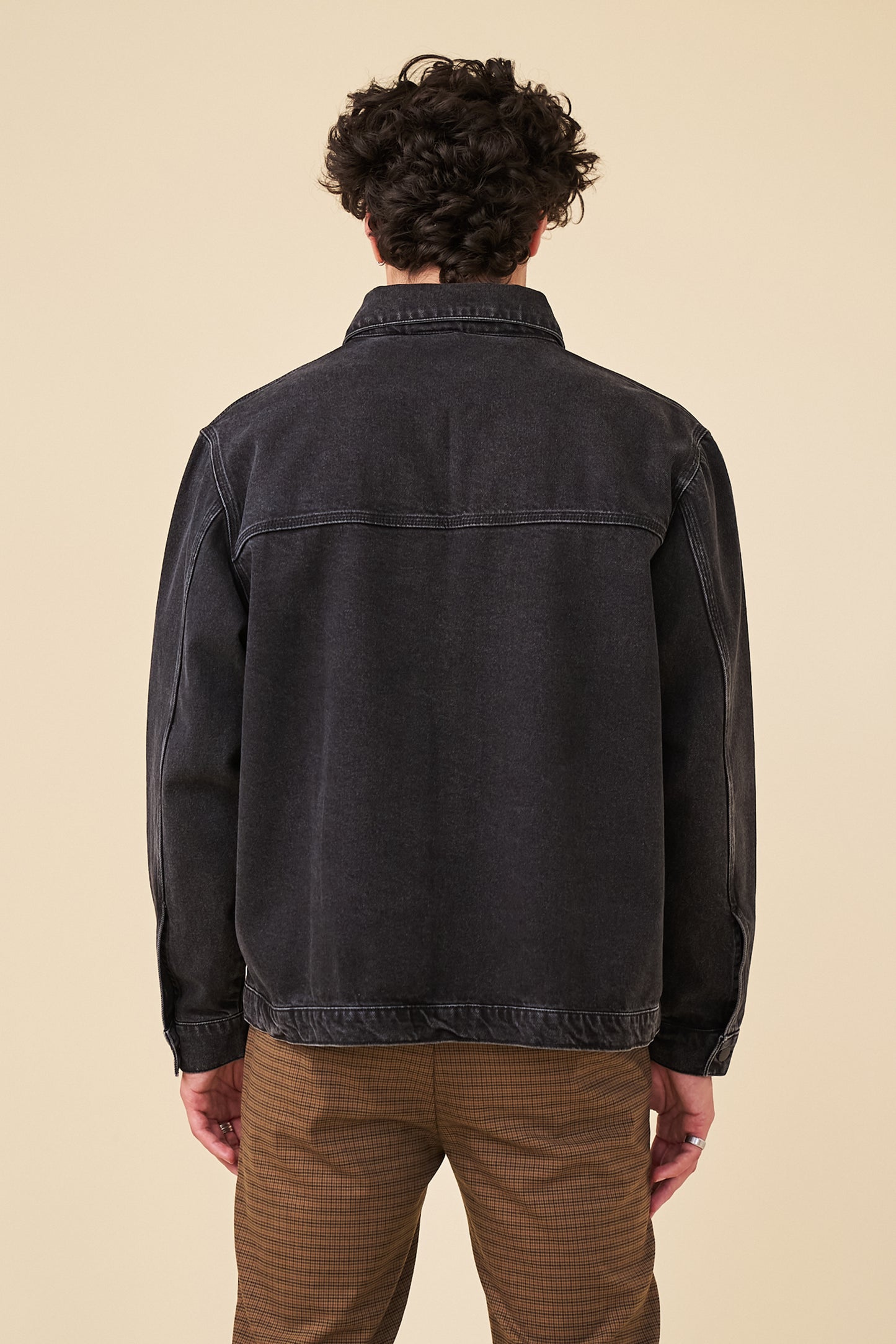MANHATTAN DENIM WORK JACKET - WASHED BLACK