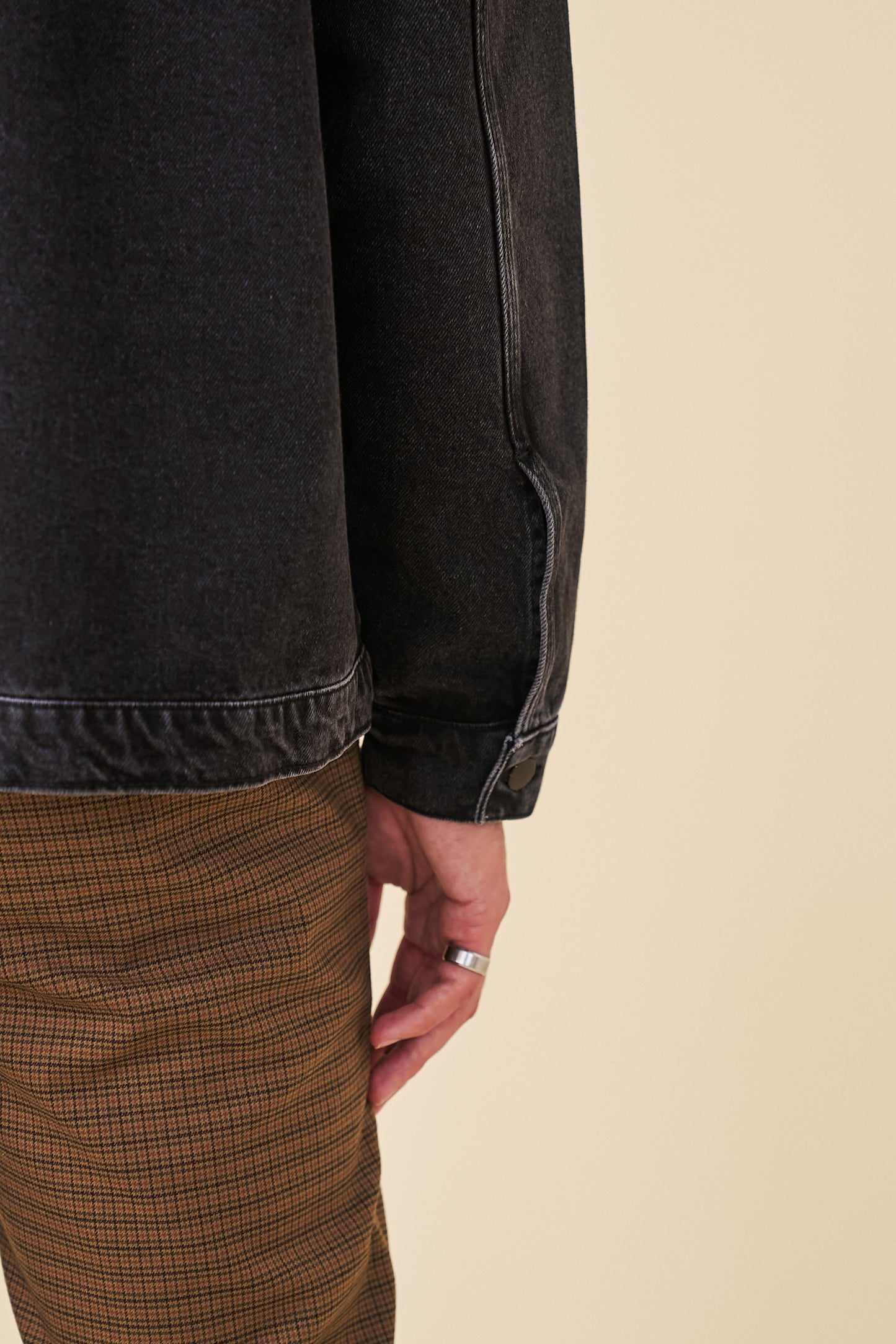 MANHATTAN DENIM WORK JACKET - WASHED BLACK