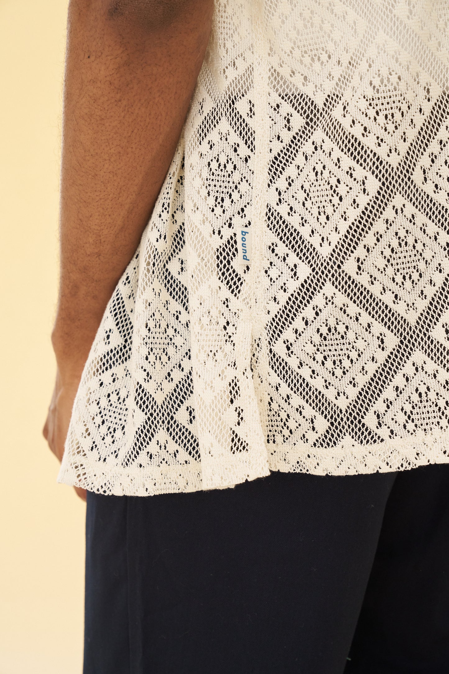 LACE VACATION SHIRT - CREAM
