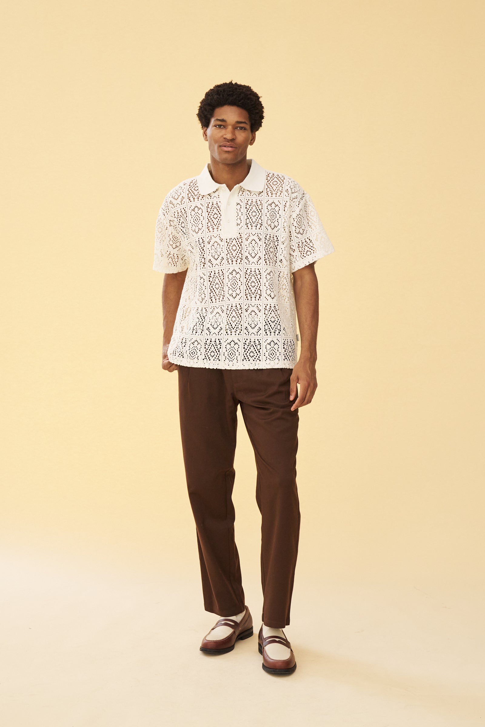PIAZA LACE POLO - OFF WHITE – bound