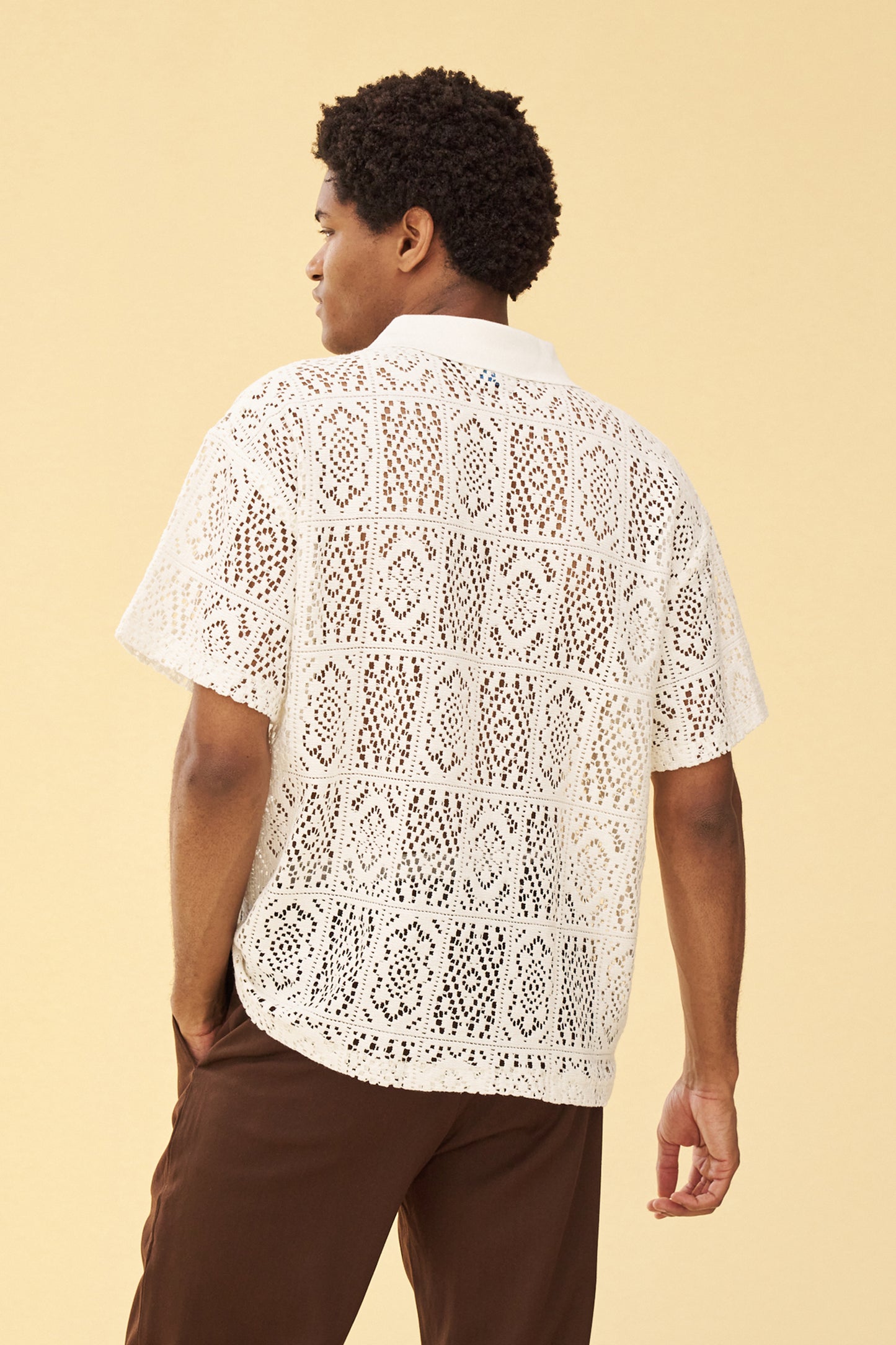PIAZA LACE POLO - OFF WHITE