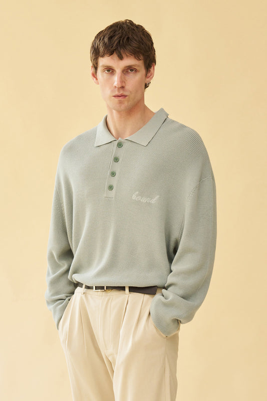 ENNIO LS KNIT POLO - JADE